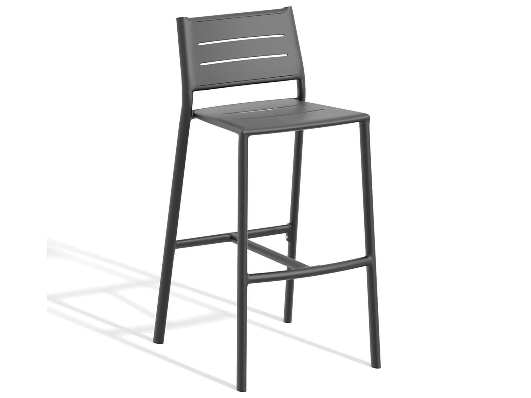Oxford Garden Eiland Aluminum Carbon Patio Bar Stool
