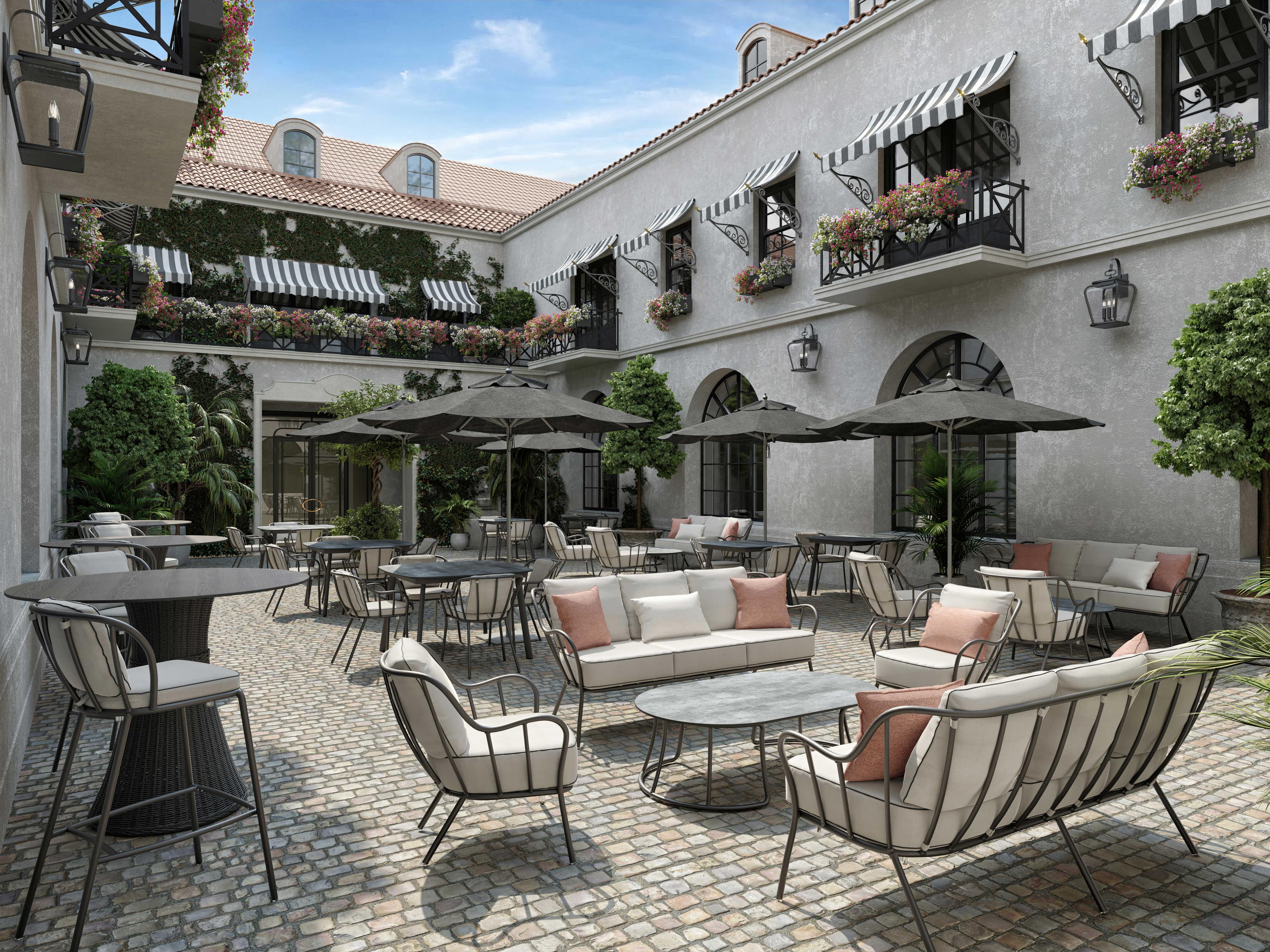 Oxford Garden Malti Aluminum Carbon High Back Outdoor Lounge Chair with Bliss Linen Cushion