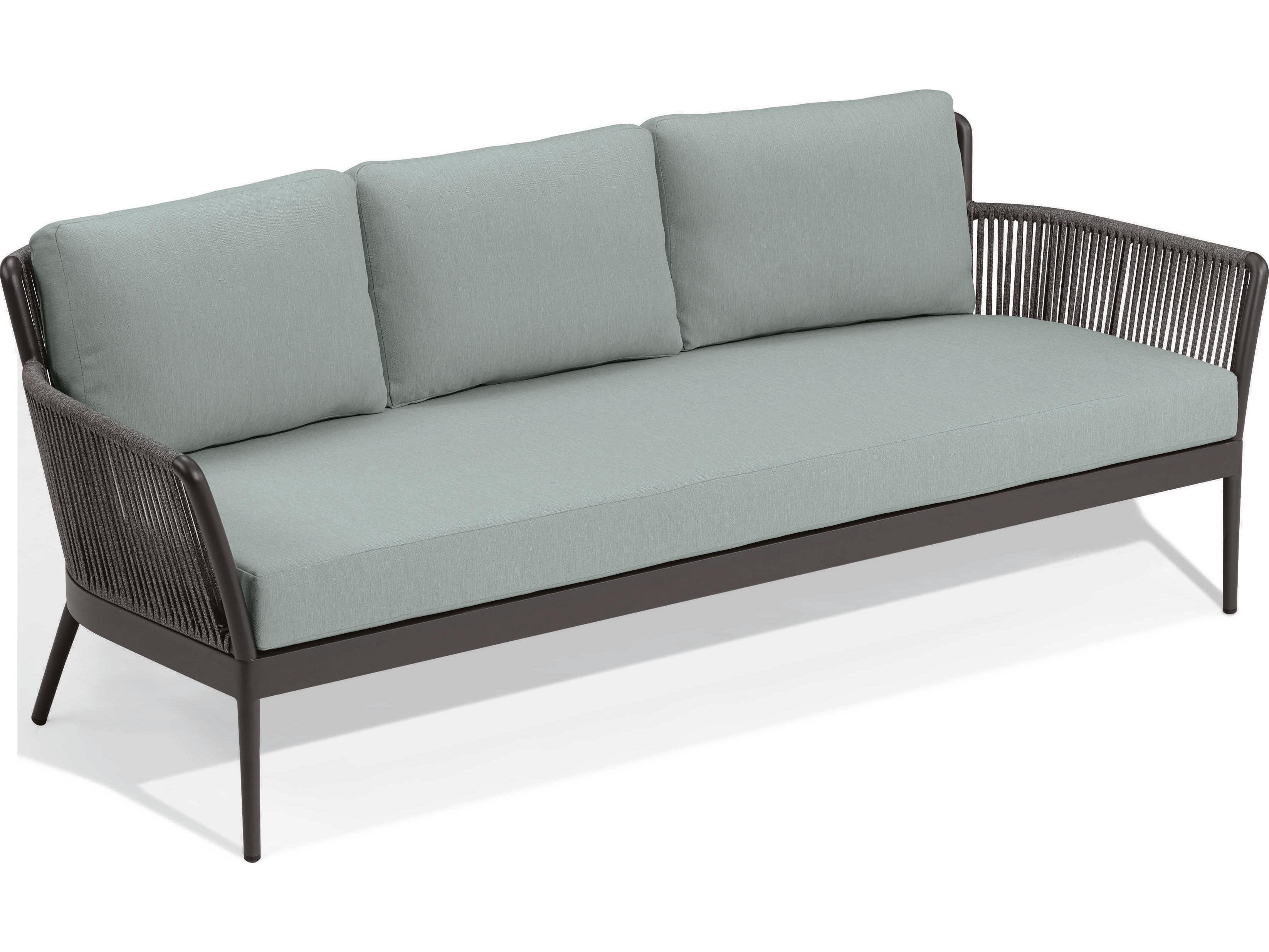 Oxford Garden Nette Aluminum Seafoam Cushion Sofa