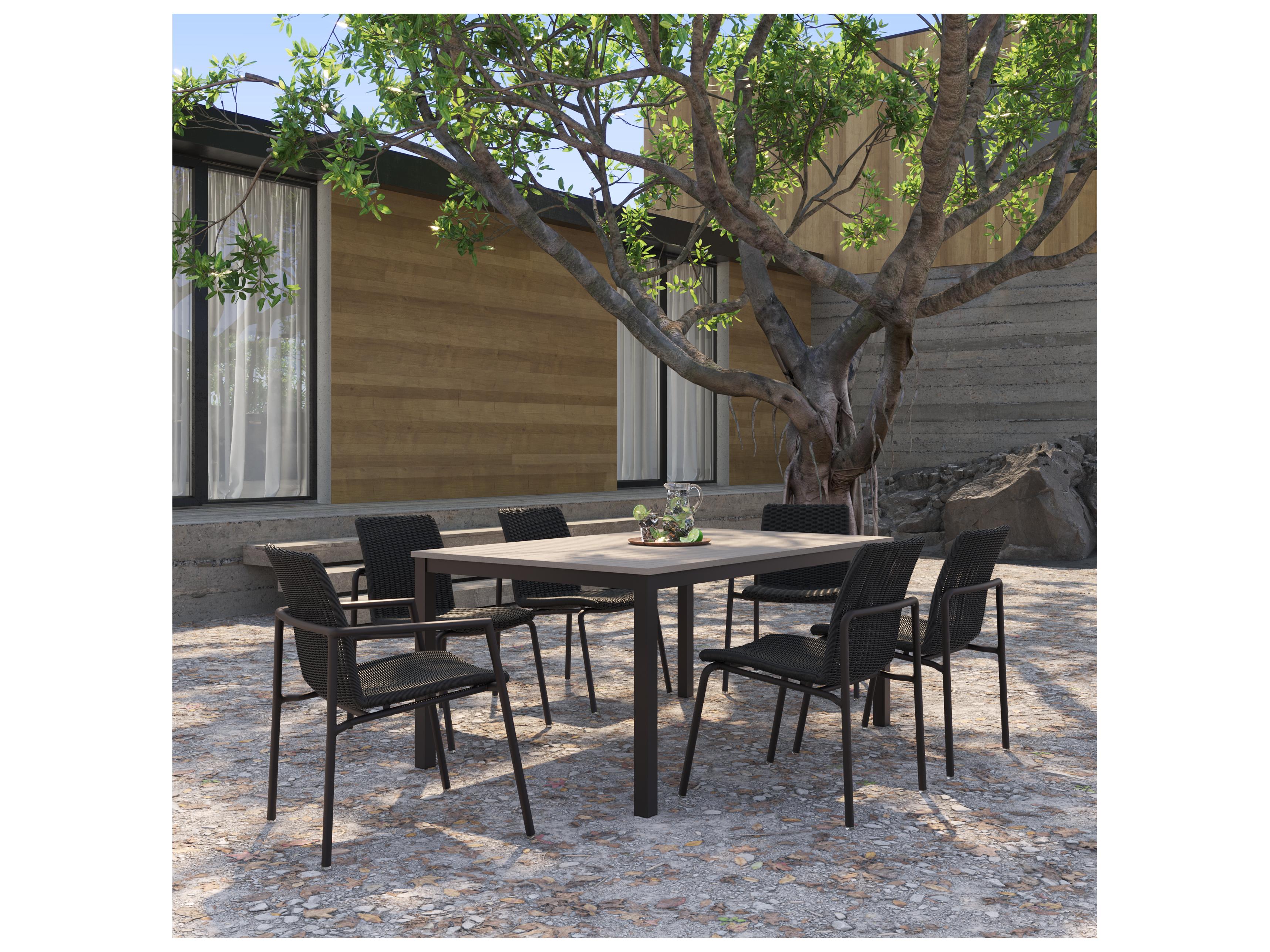 Oxford Garden Orso Wicker Shadow Stackable Outdoor Dining Side Chair Set of 4