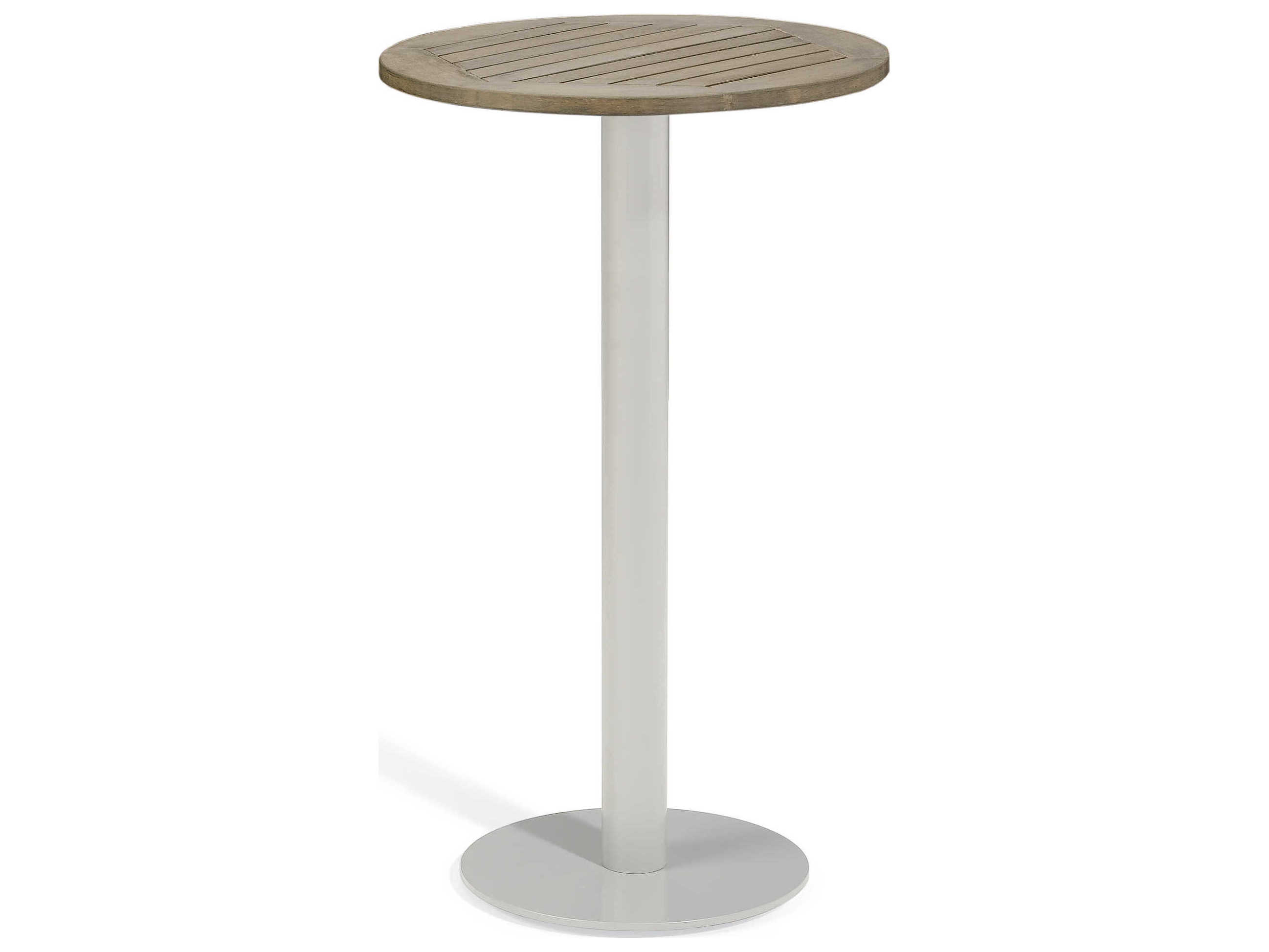 Oxford Garden Travira Aluminum Vintage Round Bar Table