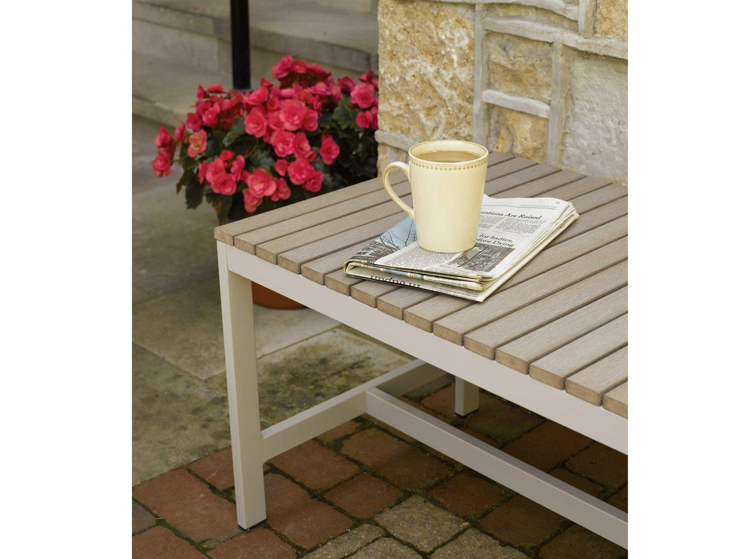 Oxford Garden Travira Aluminum Vintage Teak Bench
