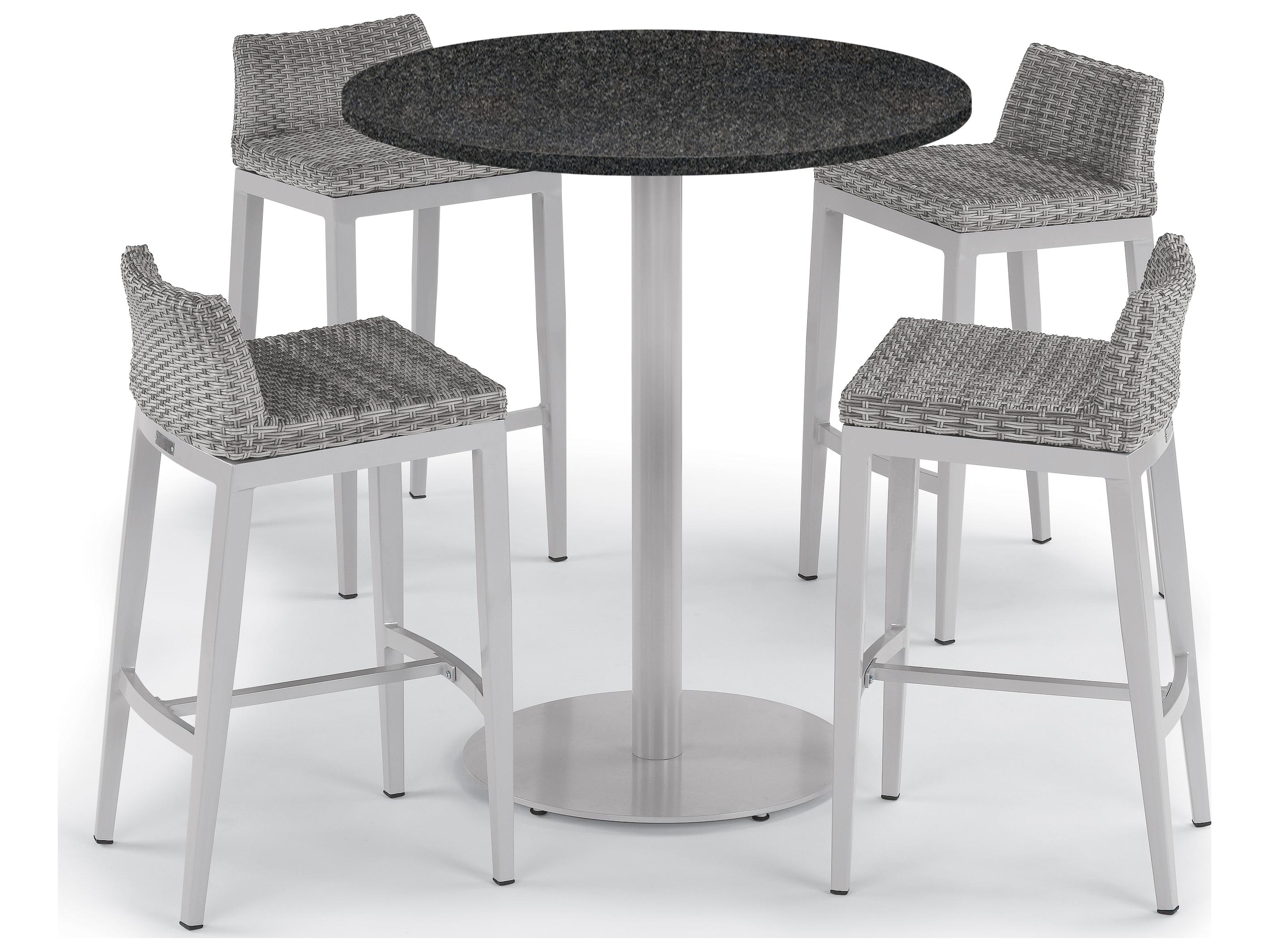 Oxford Garden Argento Wicker Outdoor Bar Stool