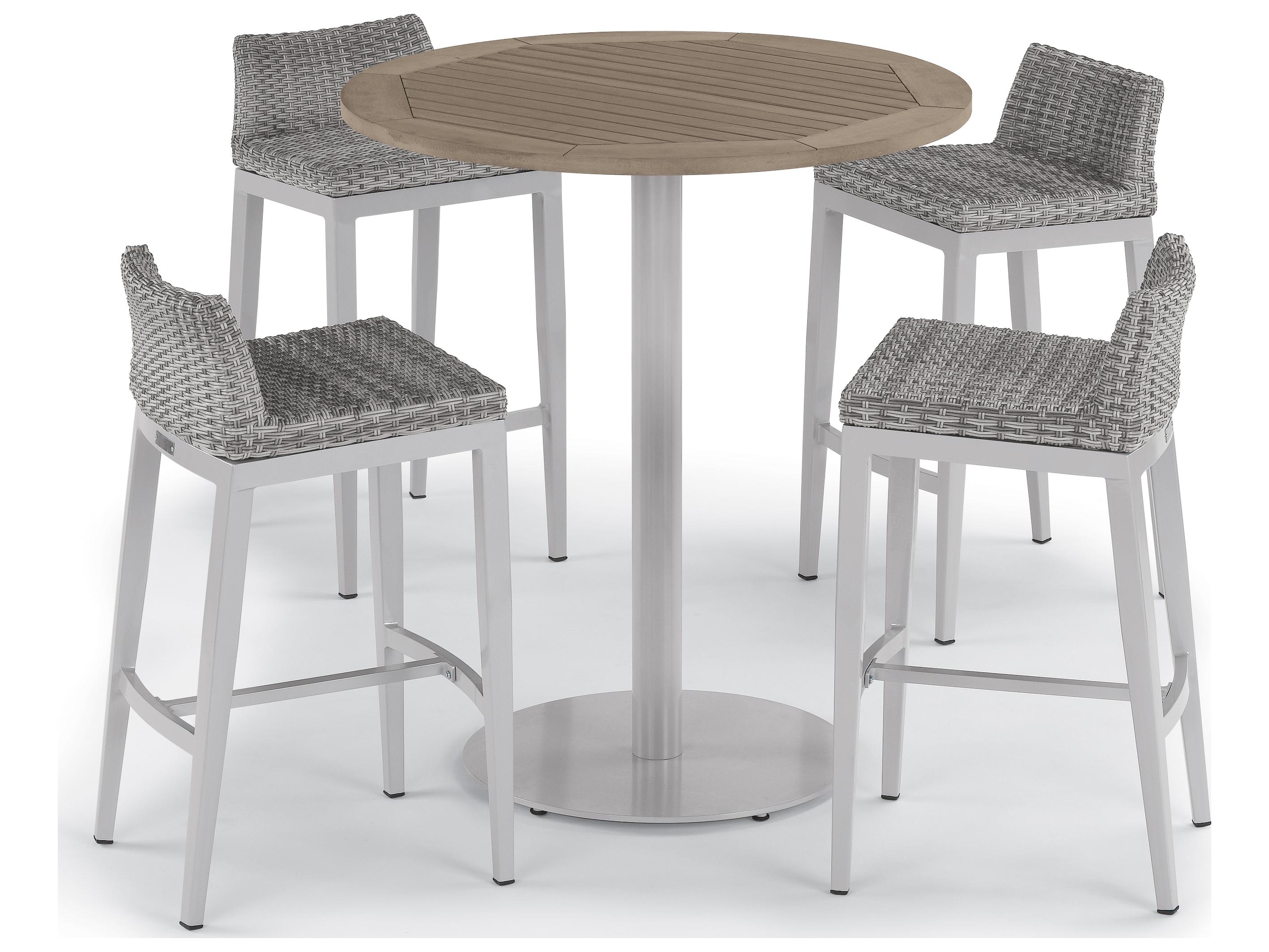 Oxford Garden Argento Wicker Outdoor Bar Stool