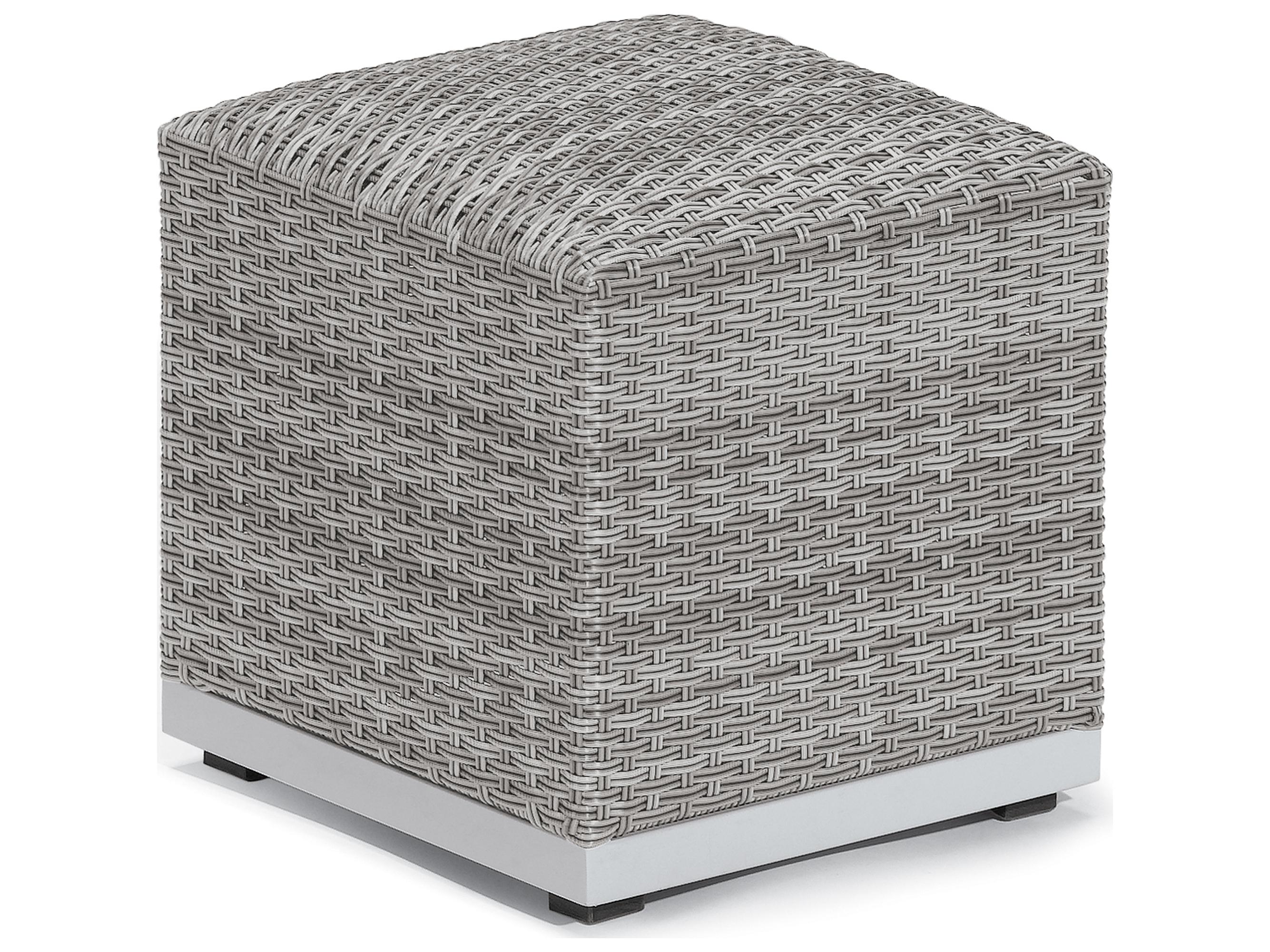 Oxford Garden Argento Wicker Outdoor Ottoman