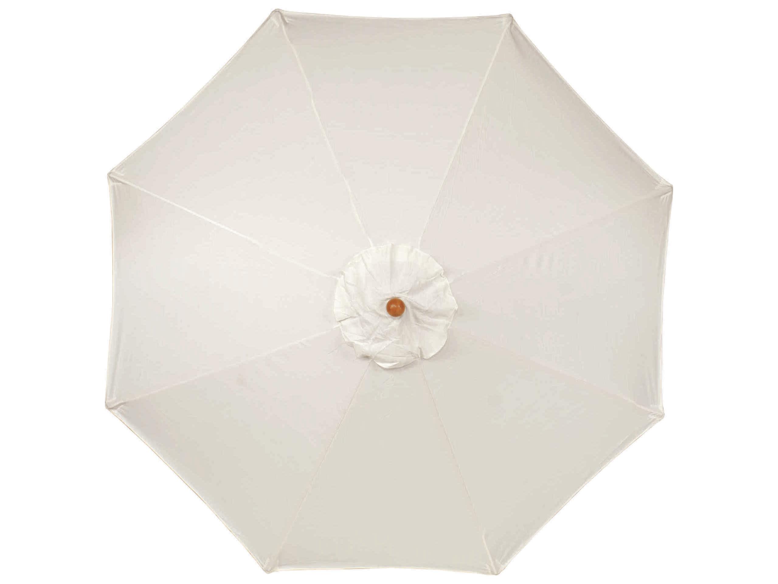 Oxford Garden Tropical Hardwood 9 Foot Octagon Market Pulley Lift Patio Umbrella