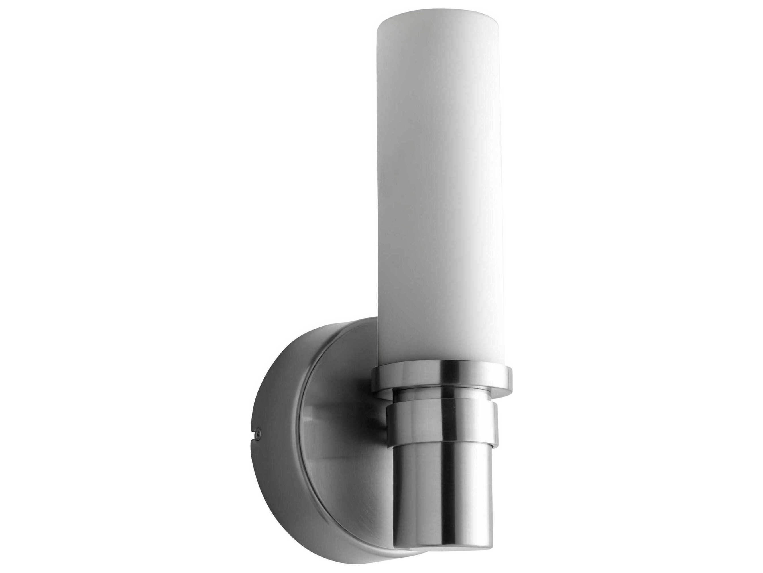 Oxygen by Quorum Pebble 1-Light Satin Nickel Wall Sconce