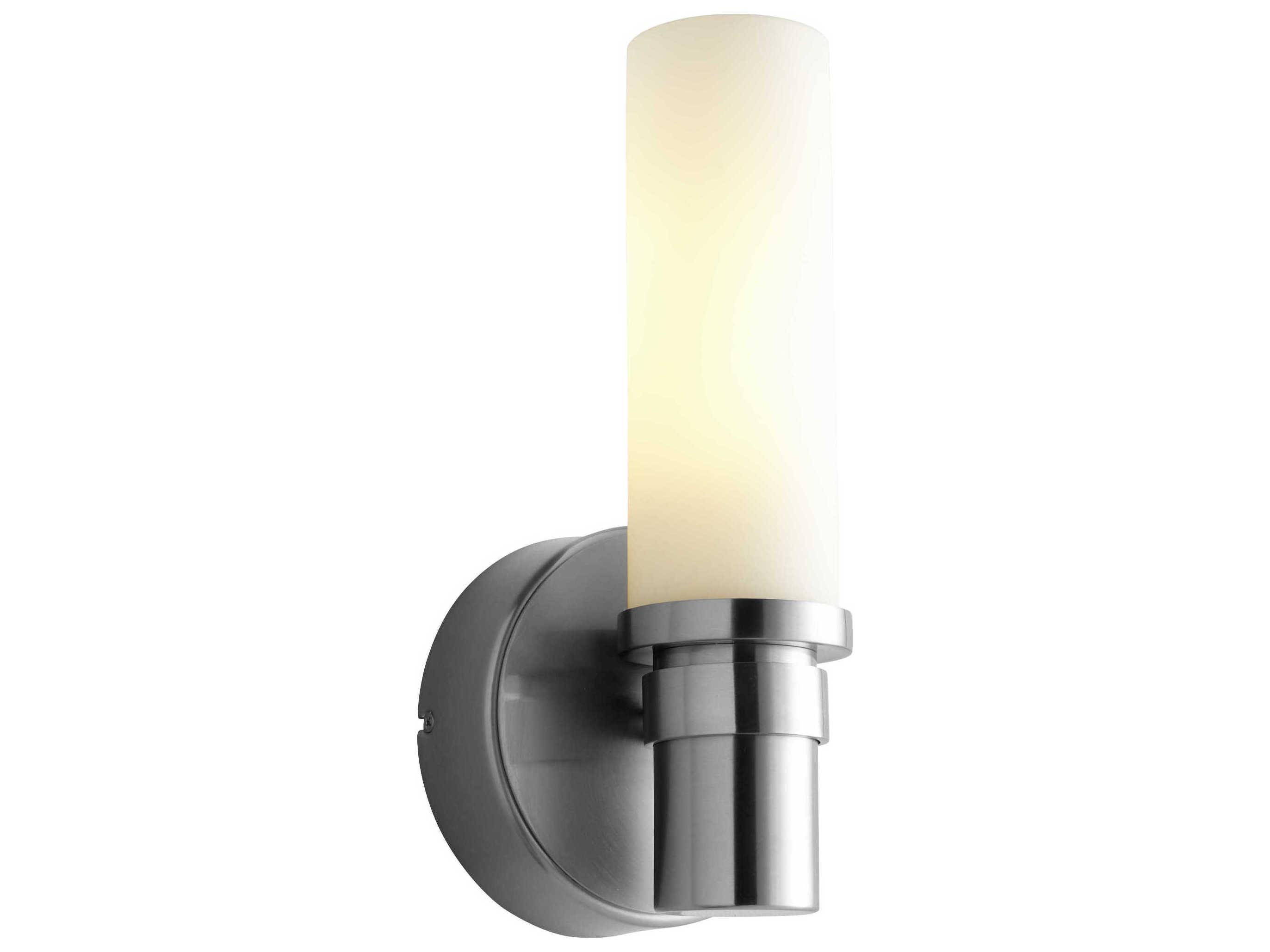 Oxygen by Quorum Pebble 1-Light Satin Nickel Wall Sconce
