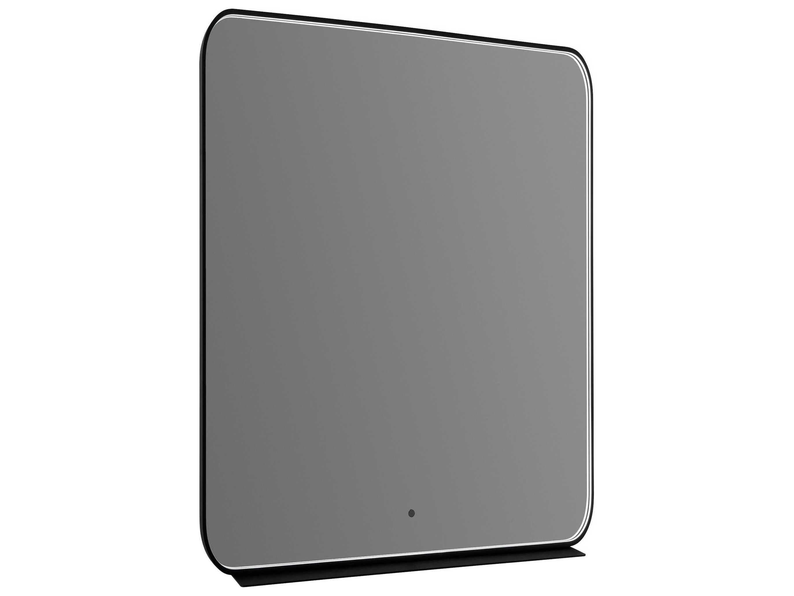 Oxygen by Quorum Avior Black Rectangular Wall Mirror