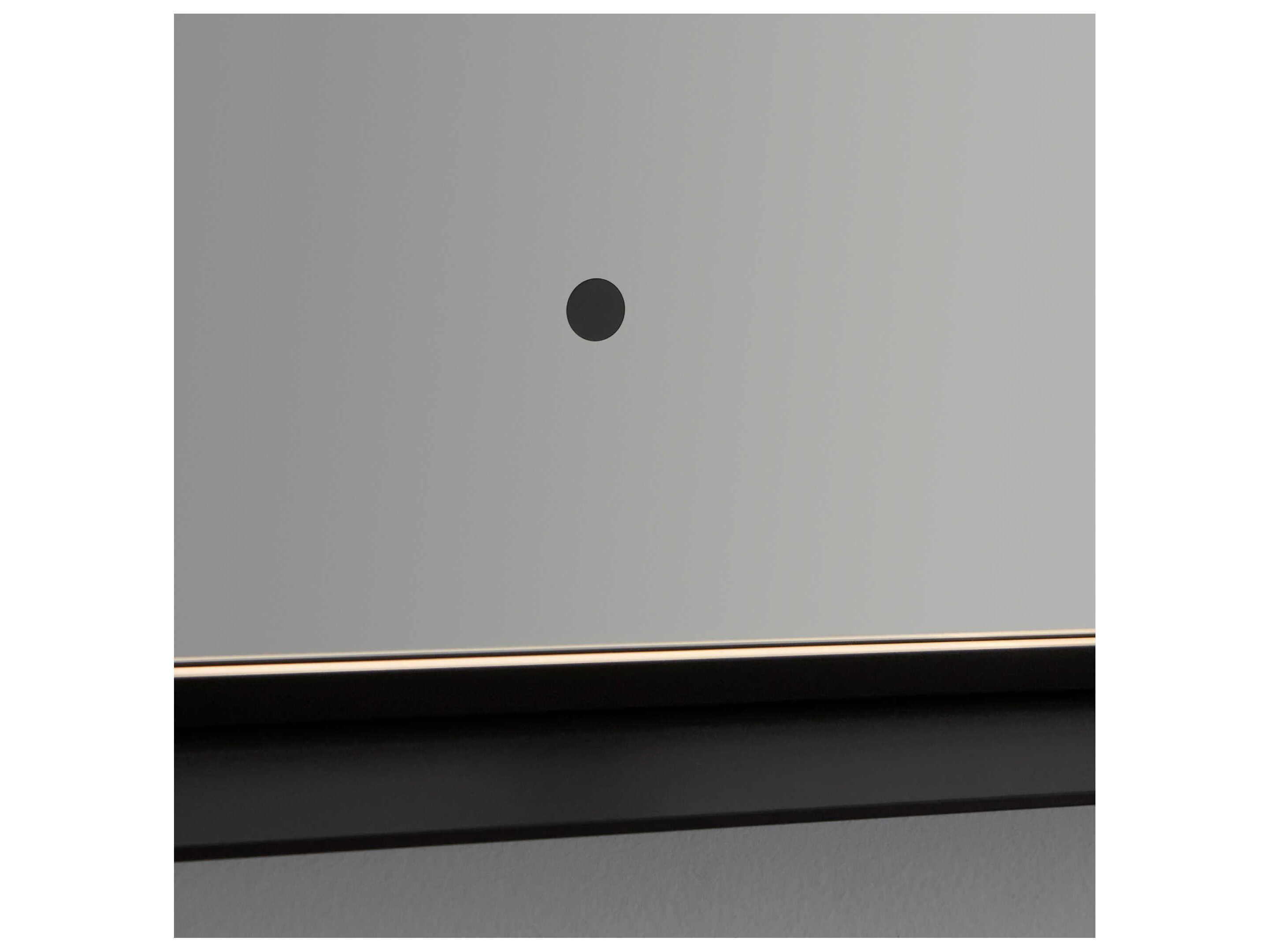 Oxygen by Quorum Avior Black Rectangular Wall Mirror