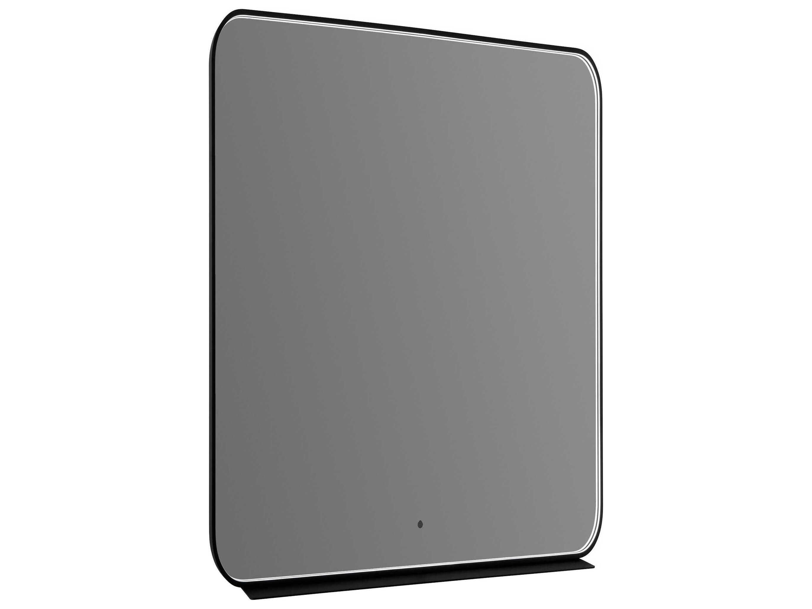 Oxygen by Quorum Avior Black Rectangular Wall Mirror