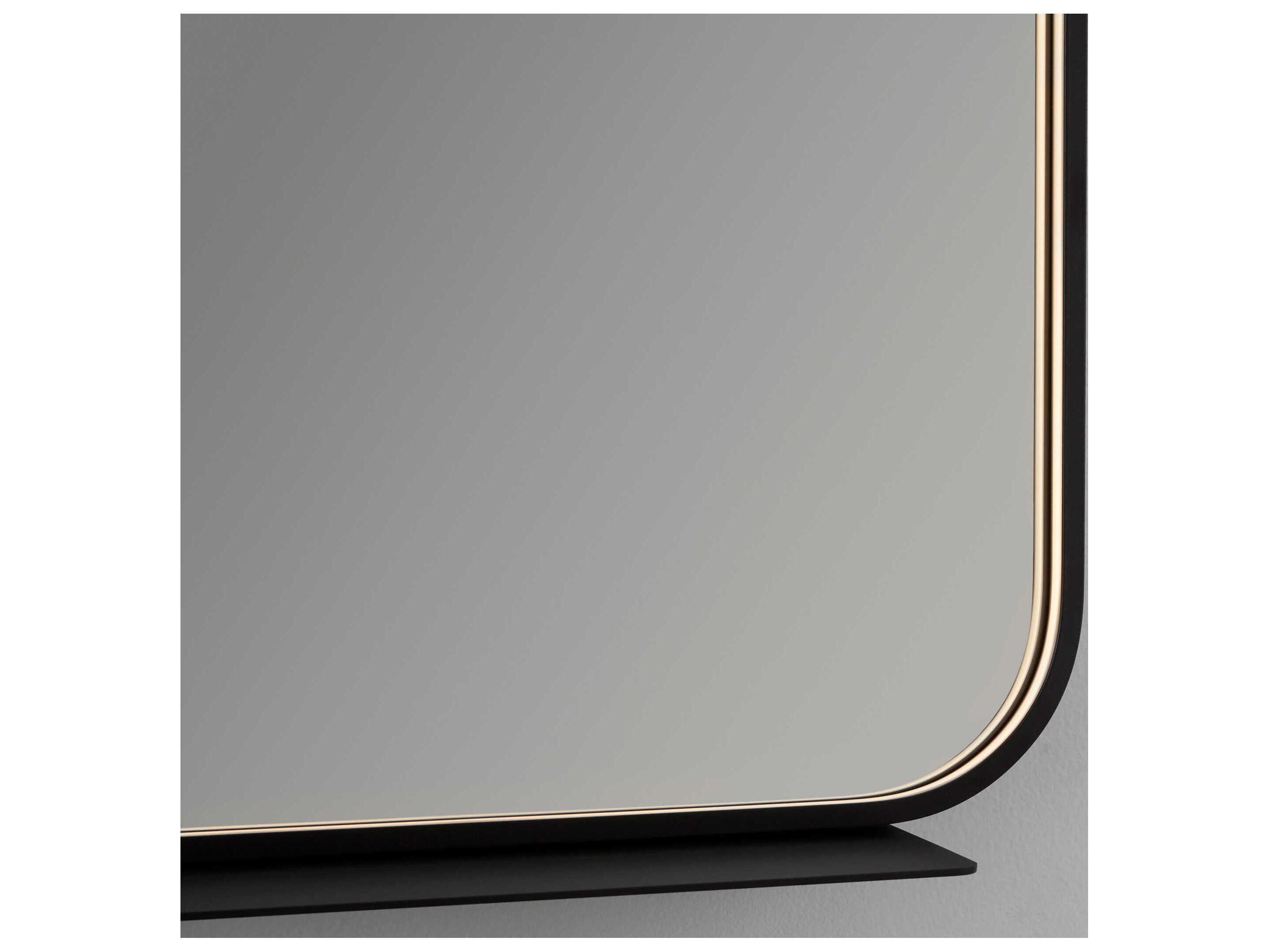 Oxygen by Quorum Avior Black Square Wall Mirror