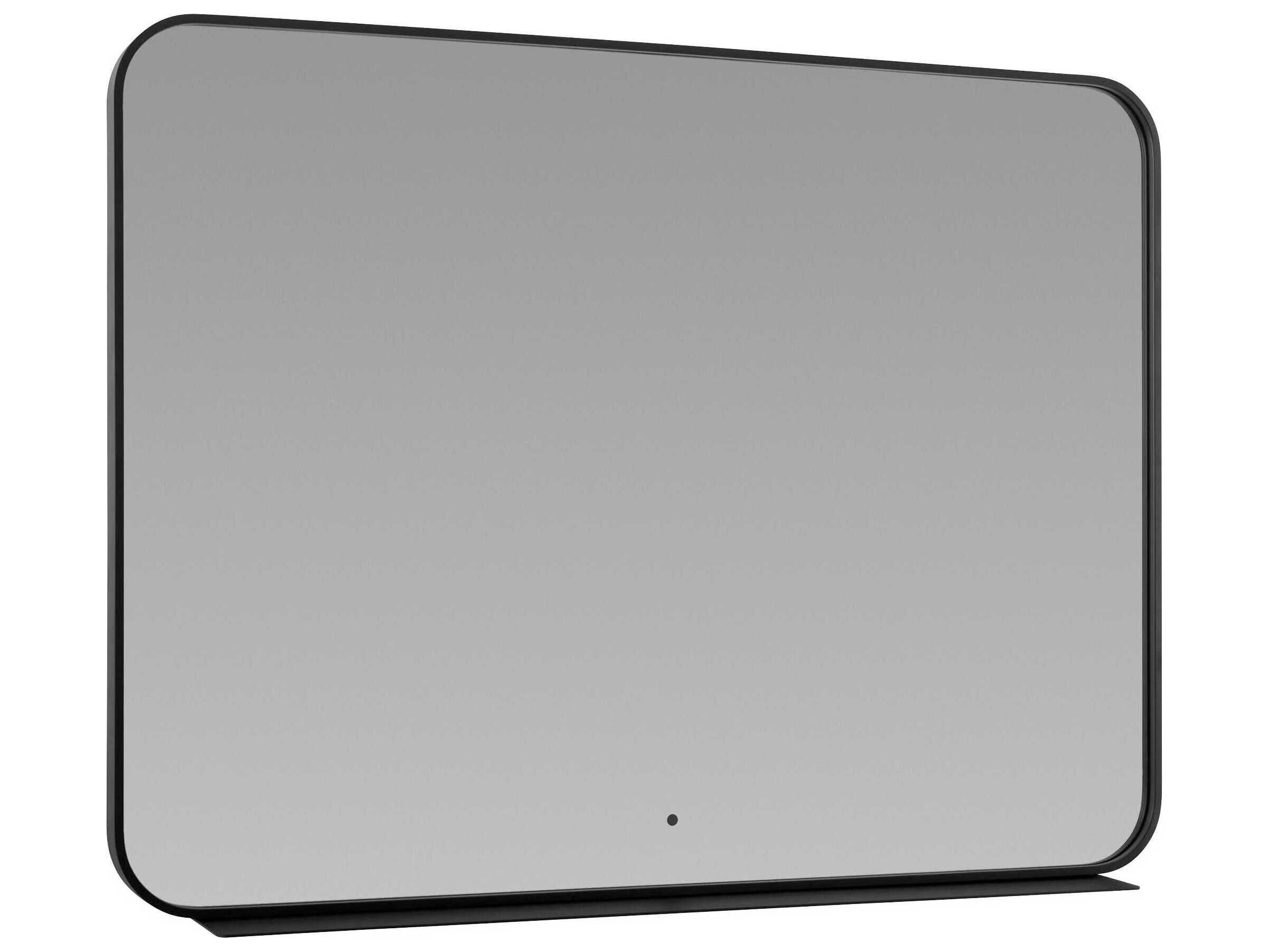Oxygen by Quorum Avior Black Rectangular Wall Mirror