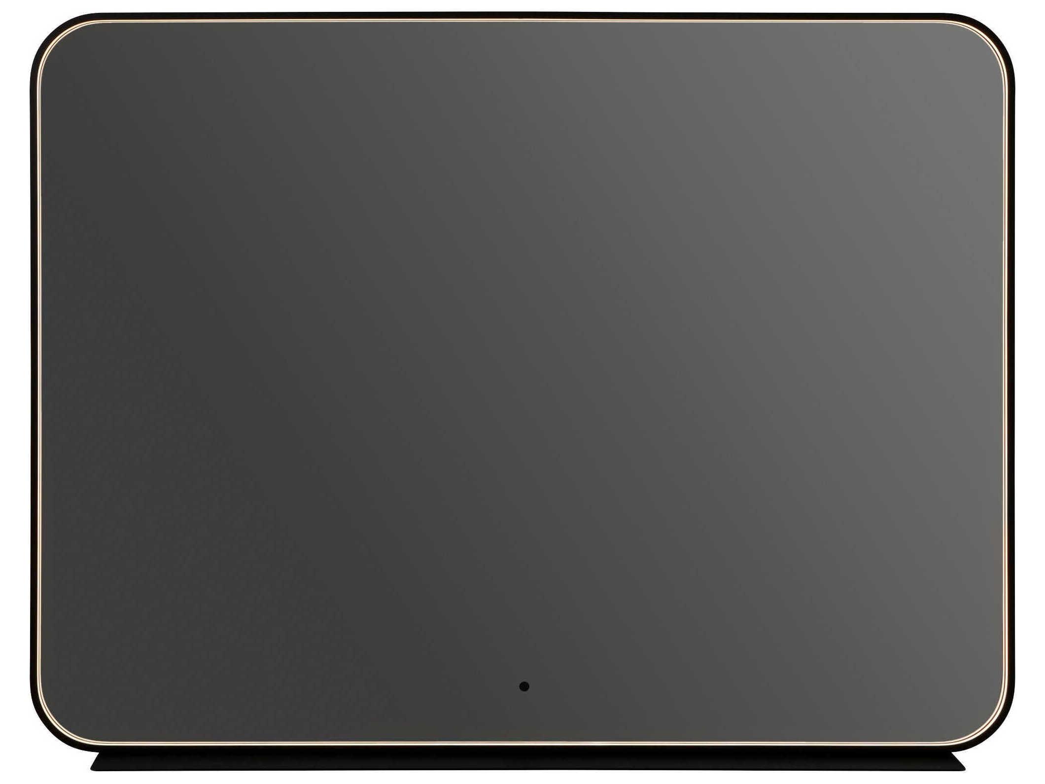 Oxygen by Quorum Avior Black Rectangular Wall Mirror