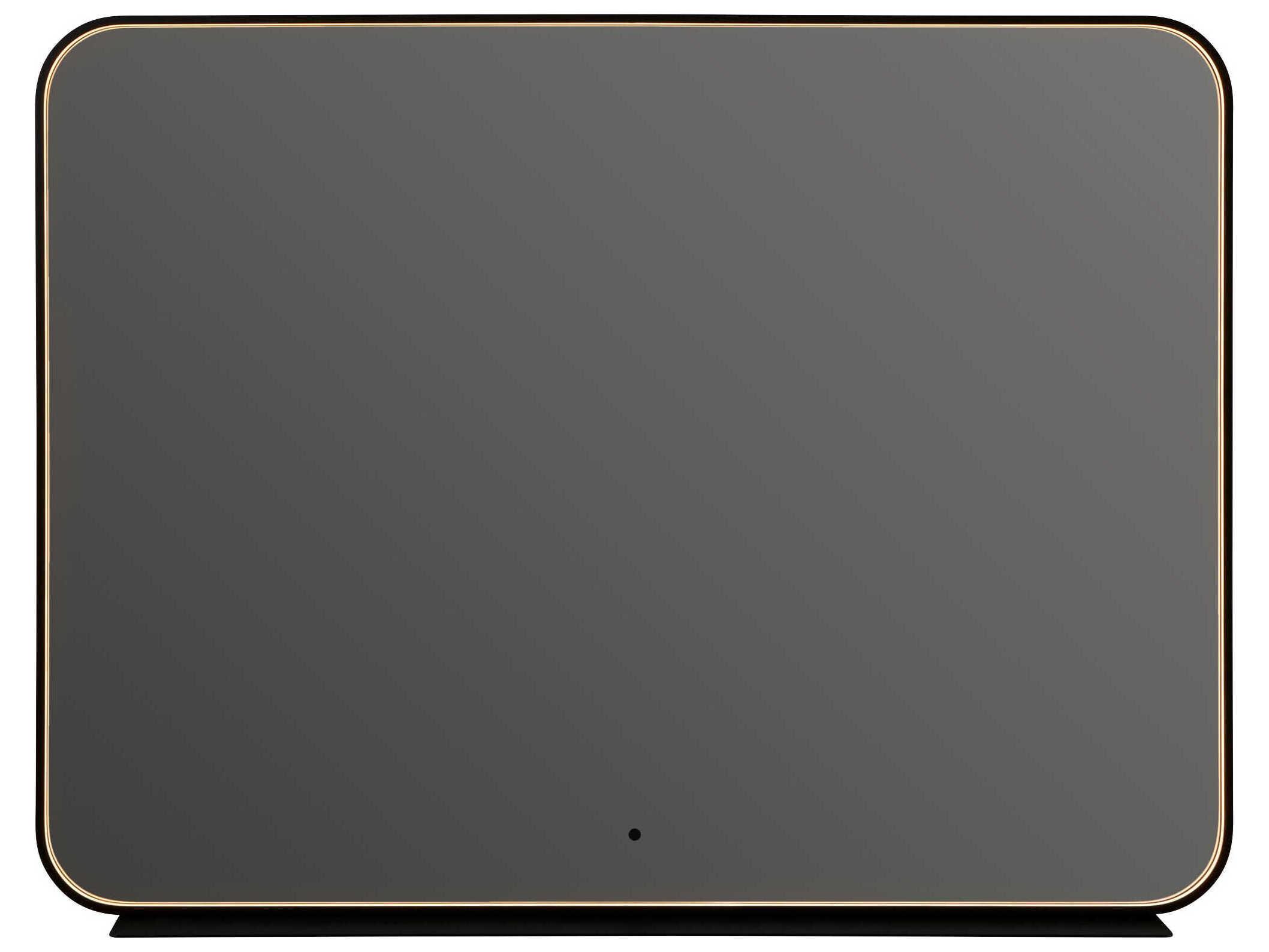 Oxygen by Quorum Avior Black Rectangular Wall Mirror