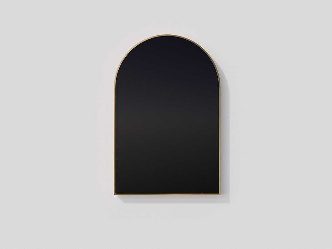 Oxygen by Quorum Avior Black Arch Wall Mirror