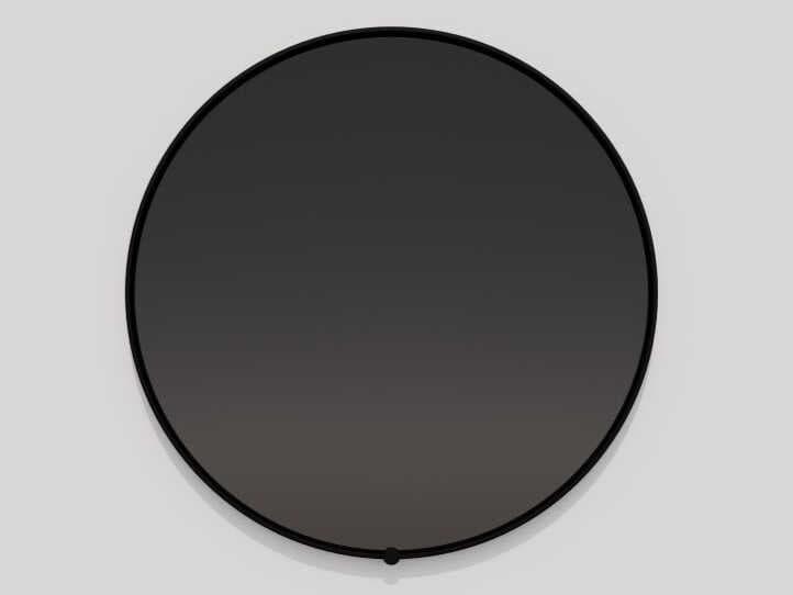 Oxygen by Quorum Avior Black Round Wall Mirror