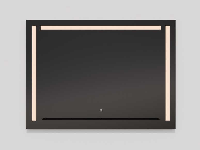 Oxygen by Quorum Skylight Black Rectangular Wall Mirror