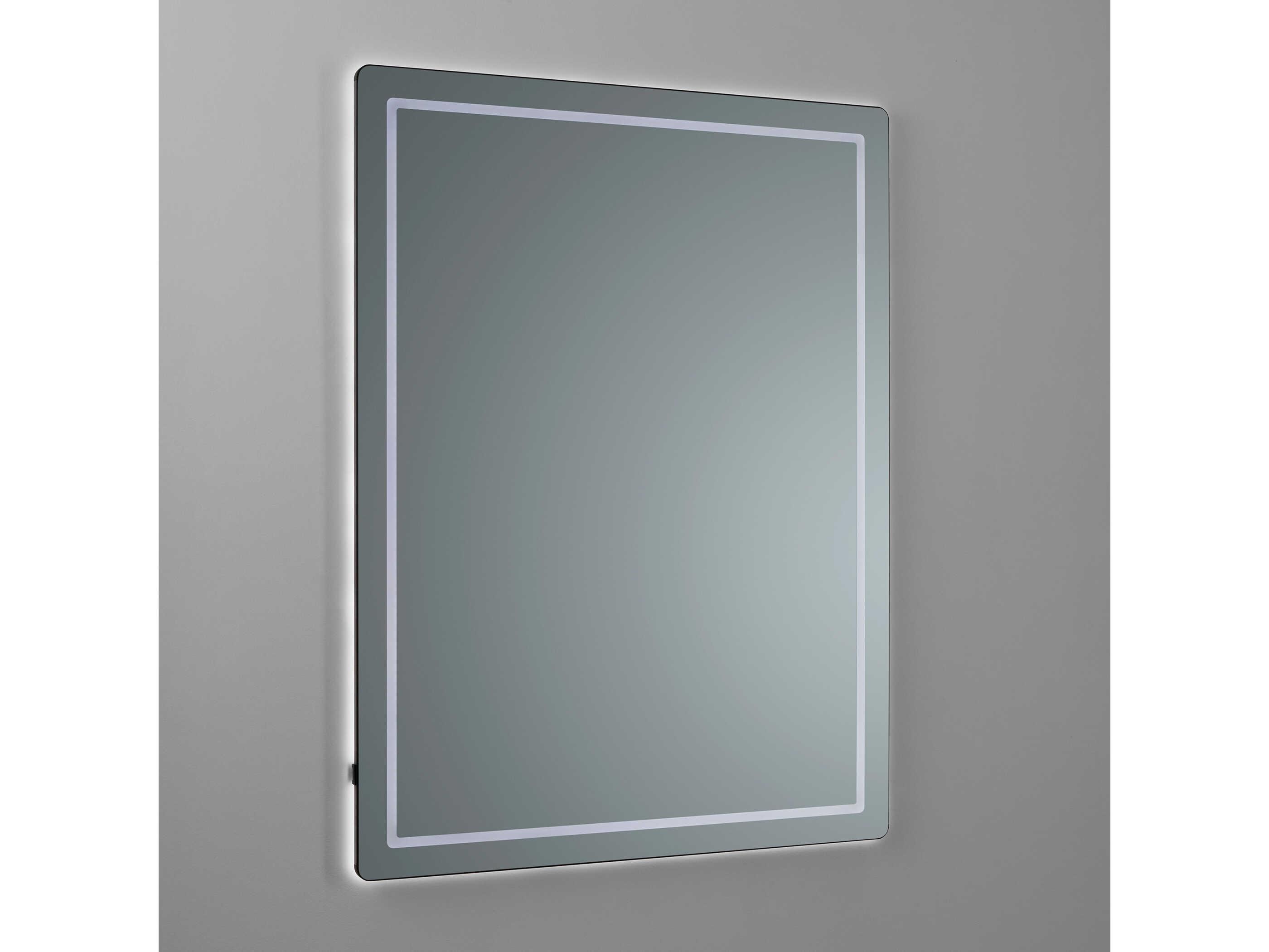 Oxygen by Quorum Compact Black Rectangular Wall Mirror