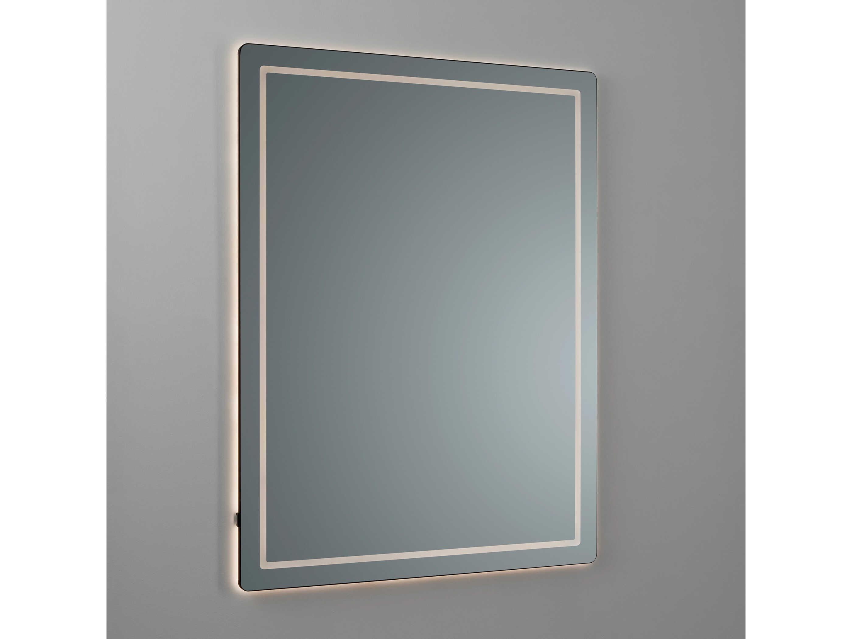 Oxygen by Quorum Compact Black Rectangular Wall Mirror