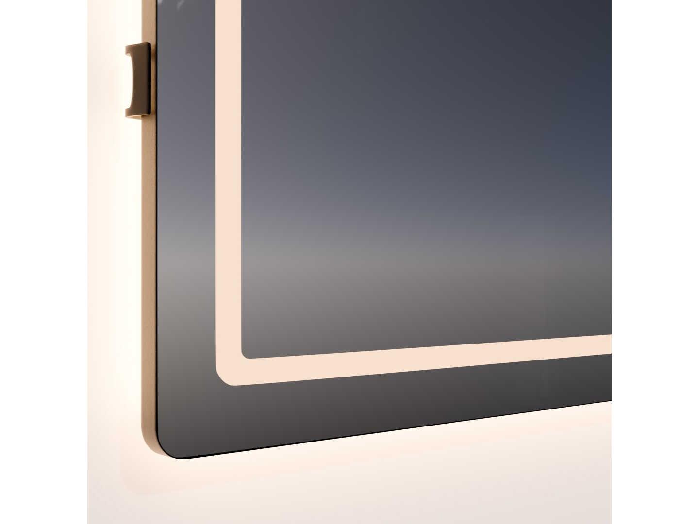 Oxygen by Quorum Compact Black Rectangular Wall Mirror