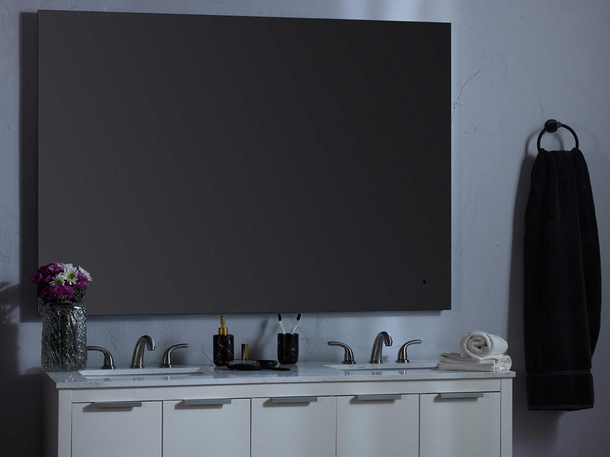 Oxygen by Quorum Track Black Rectangular Wall Mirror