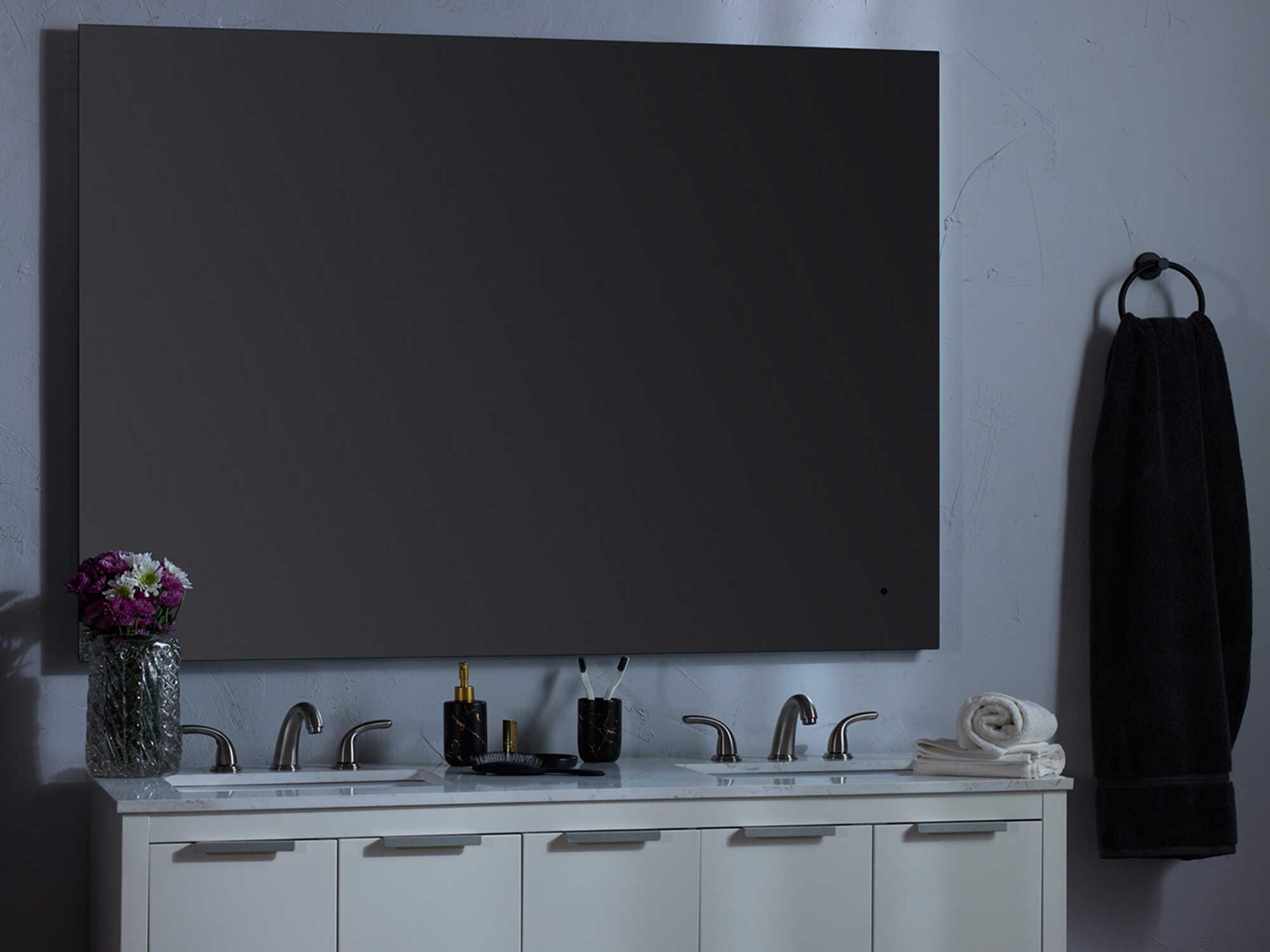 Oxygen by Quorum Track Black Rectangular Wall Mirror