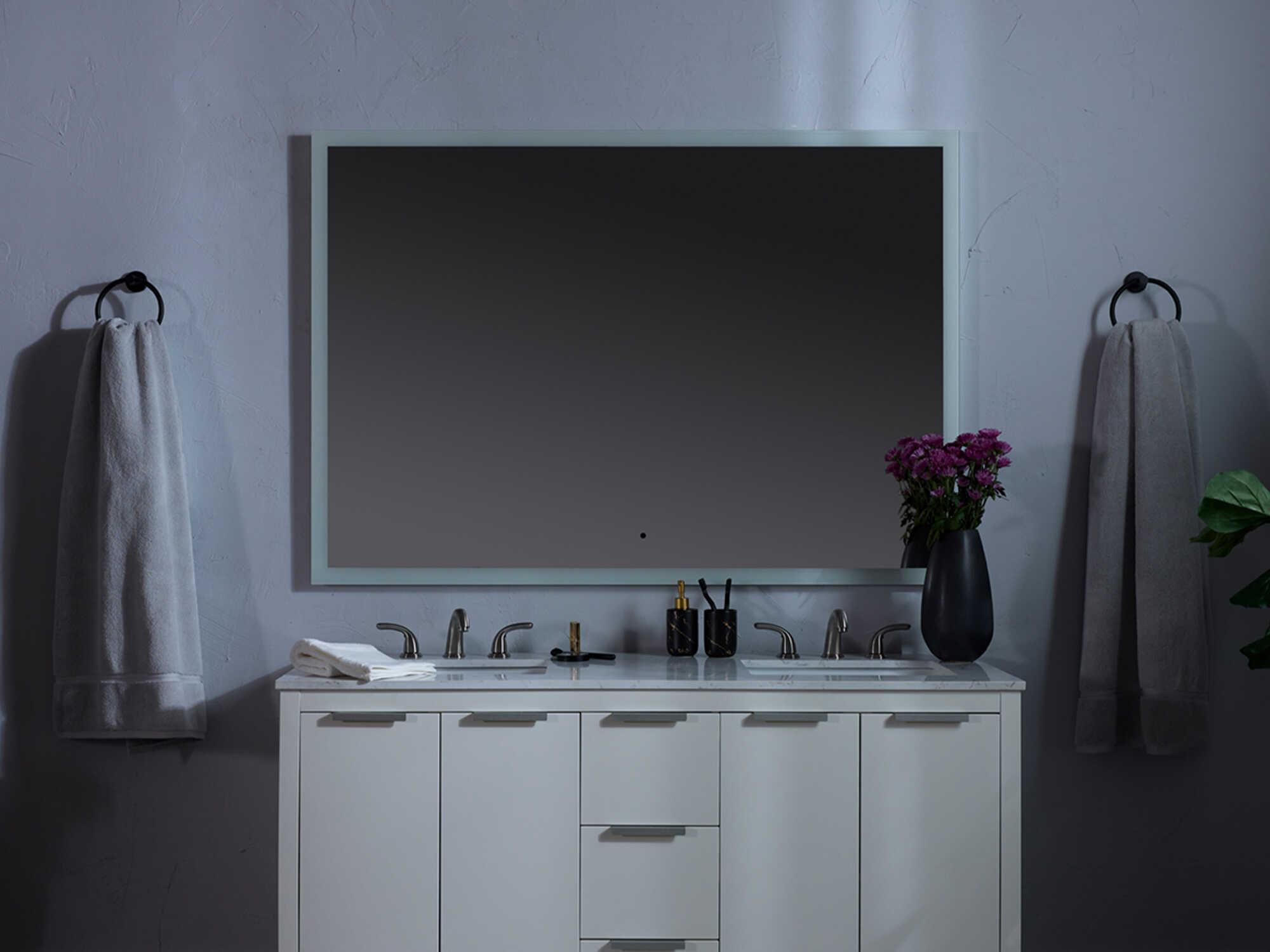 Oxygen by Quorum Starlight Black Square Wall Mirror