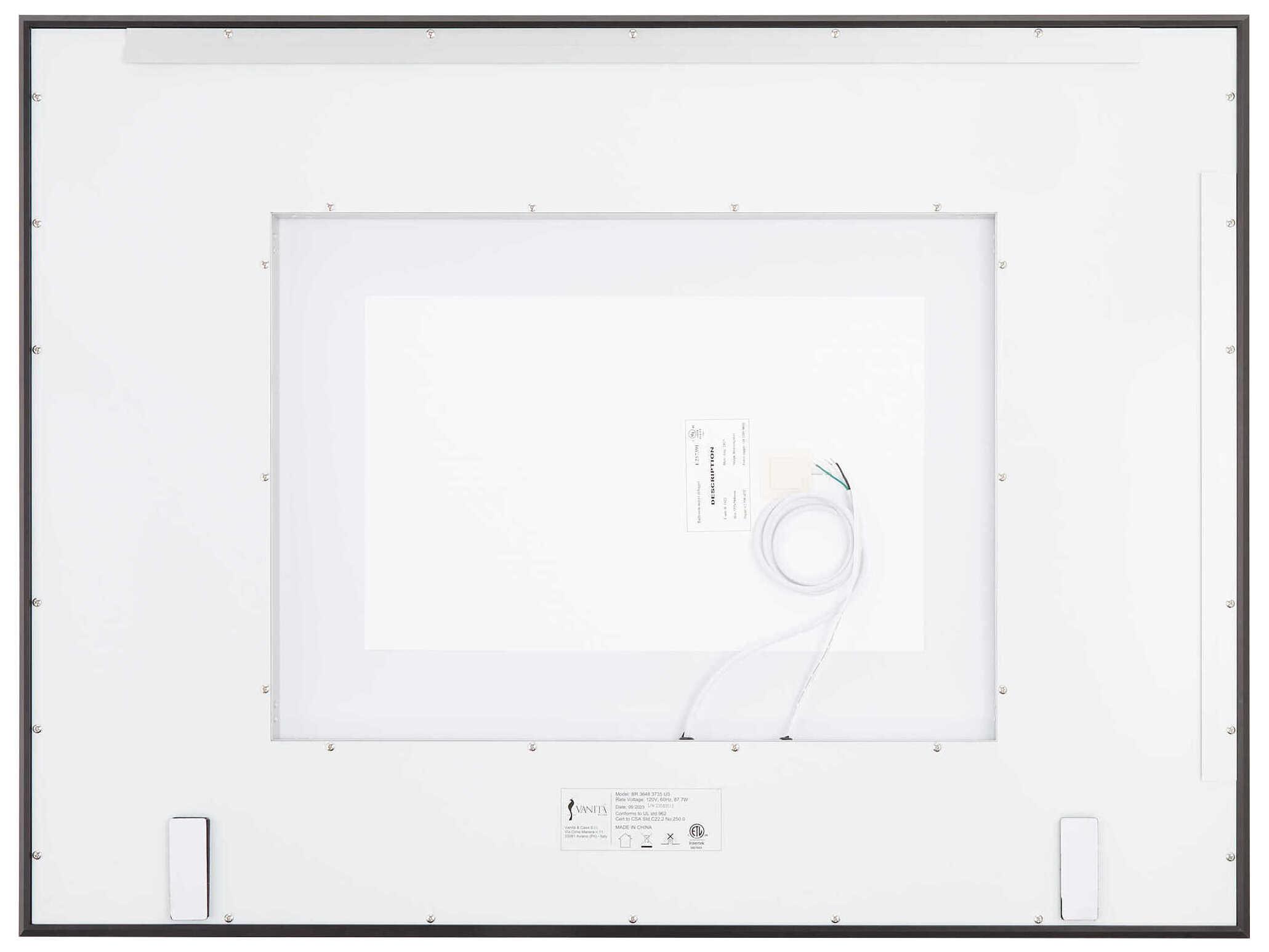 Oxygen by Quorum Dusk Black Rectangular Wall Mirror