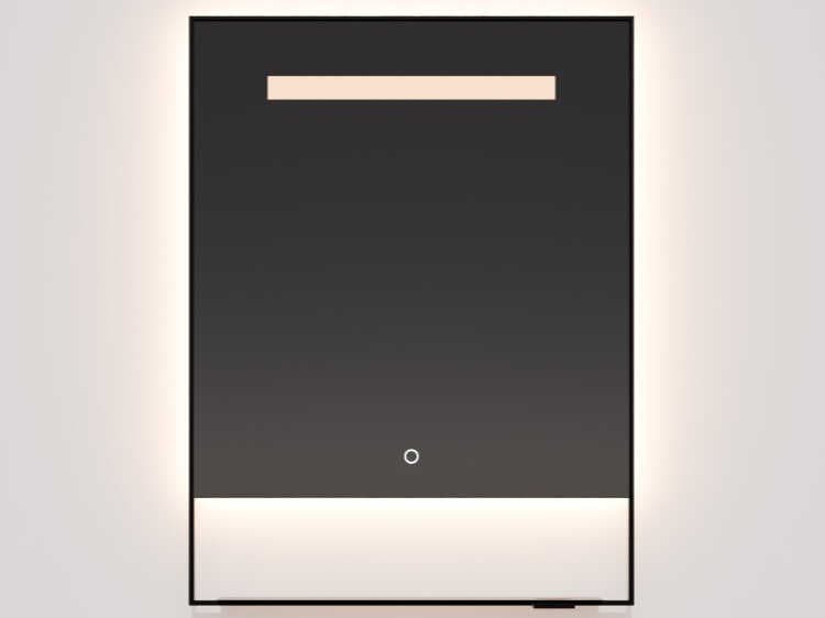 Oxygen by Quorum Castore Black Rectangular Wall Mirror