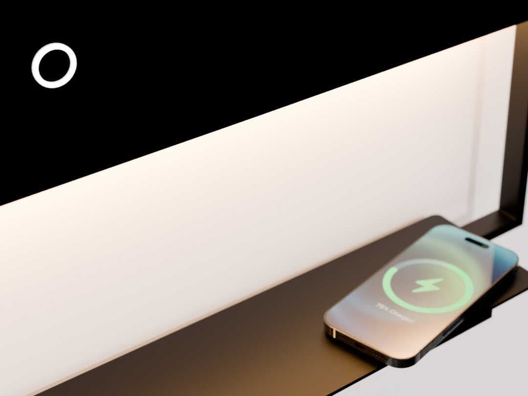 Oxygen by Quorum Castore Black Square Wall Mirror