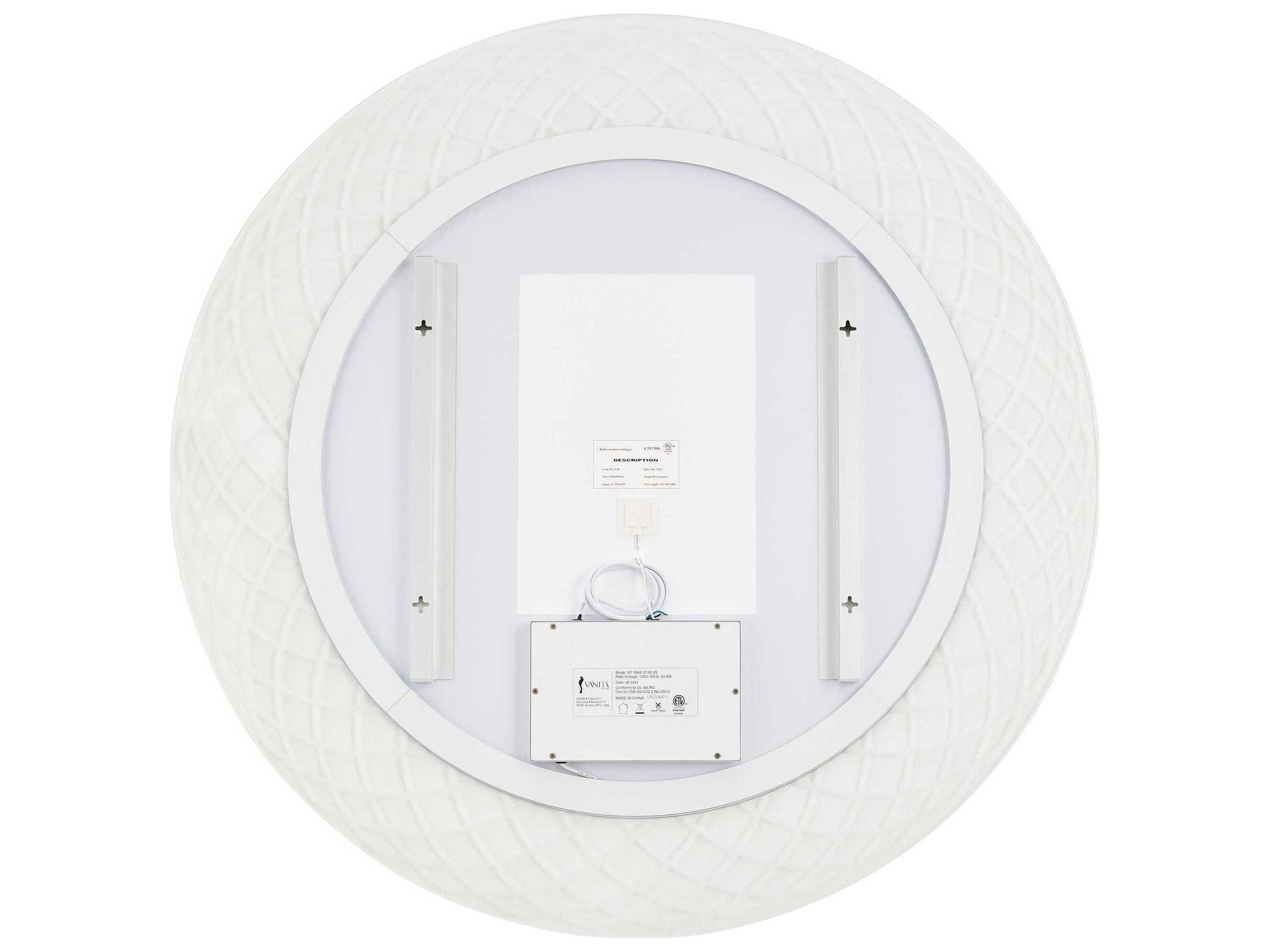 Oxygen by Quorum Perla Round Wall Mirror