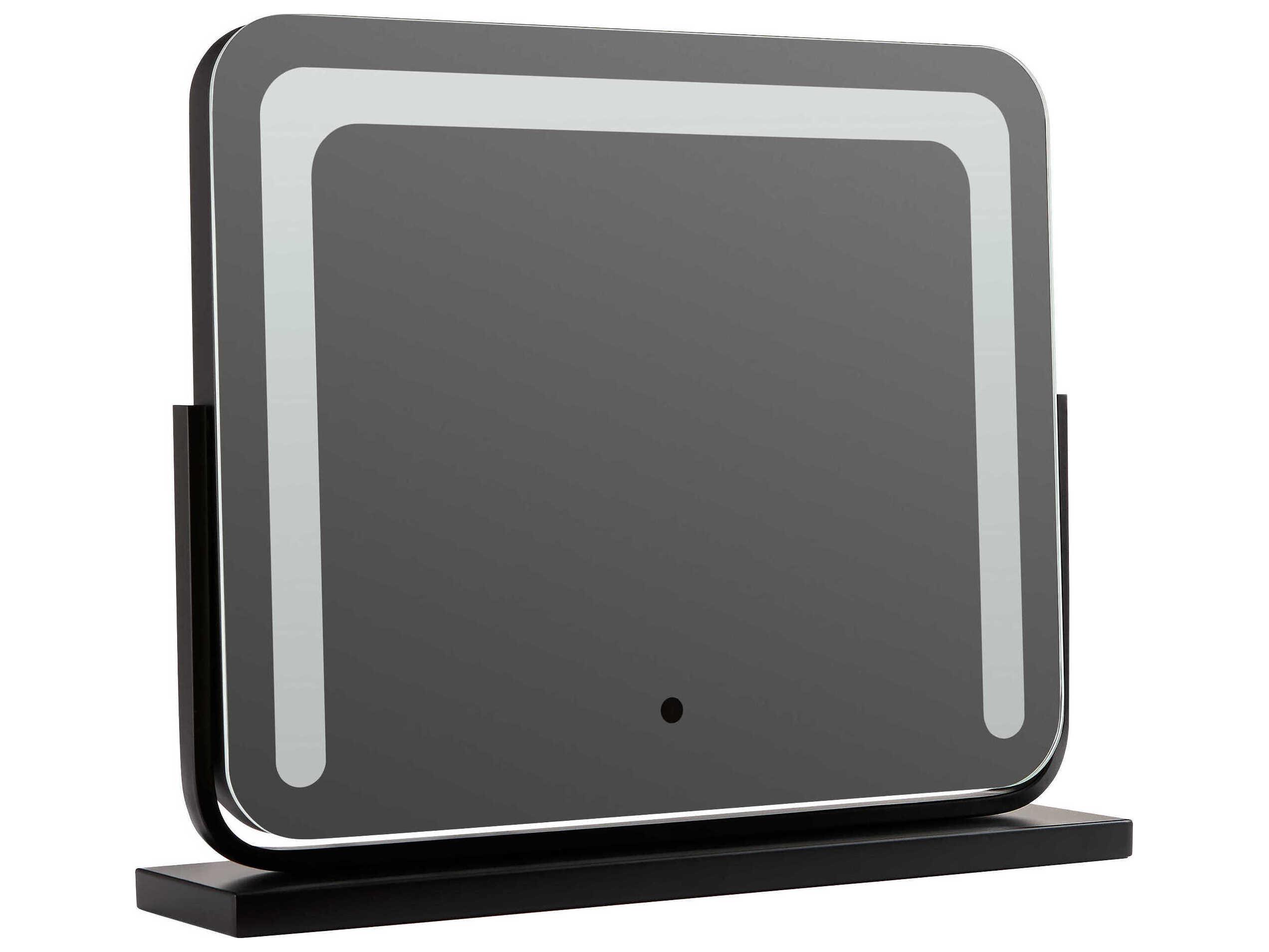 Oxygen by Quorum Black Rectangular Make-Up Mirror