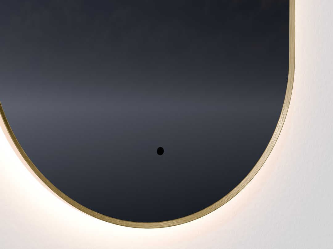 Oxygen by Quorum Argo Brushed Brass Oval Wall Mirror