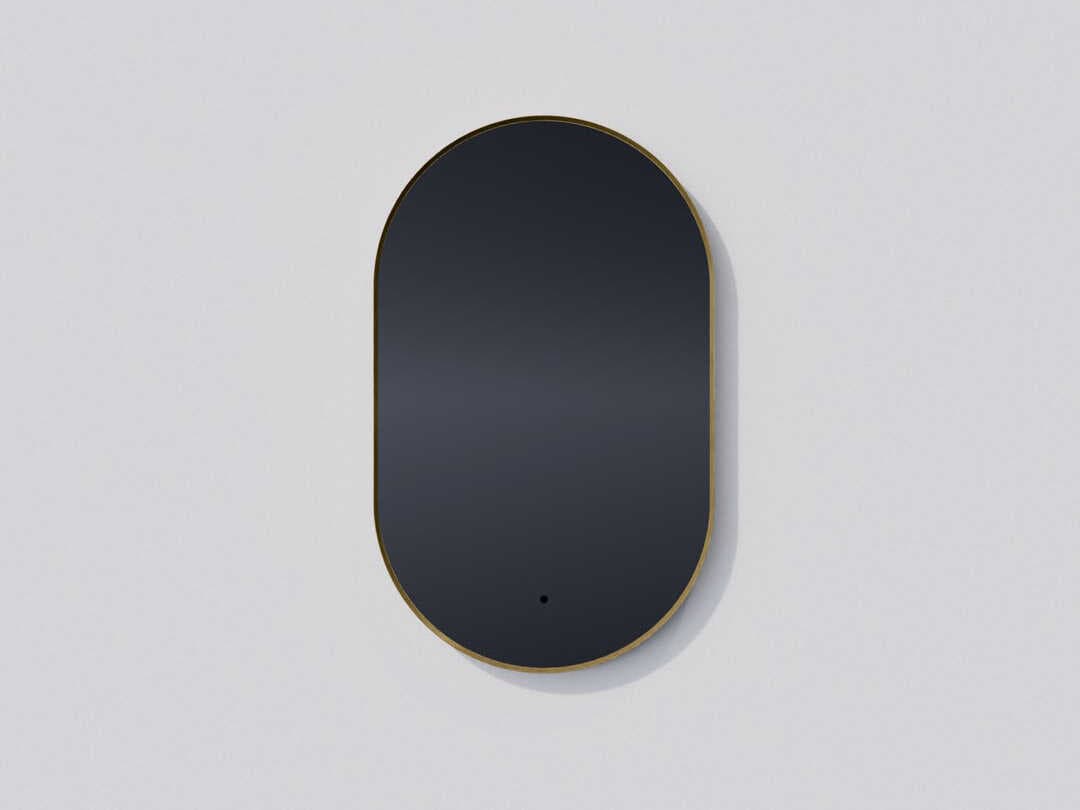 Oxygen by Quorum Argo Black Oval Wall Mirror