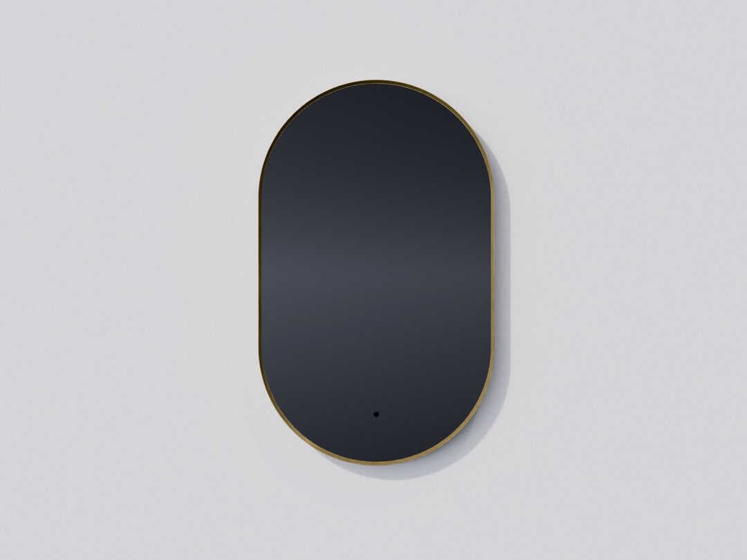 Oxygen by Quorum Argo Brushed Brass Oval Wall Mirror