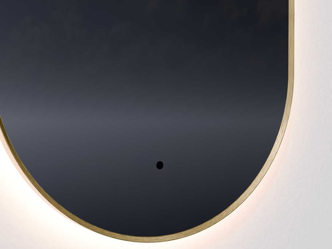 Oxygen by Quorum Argo Brushed Brass Oval Wall Mirror