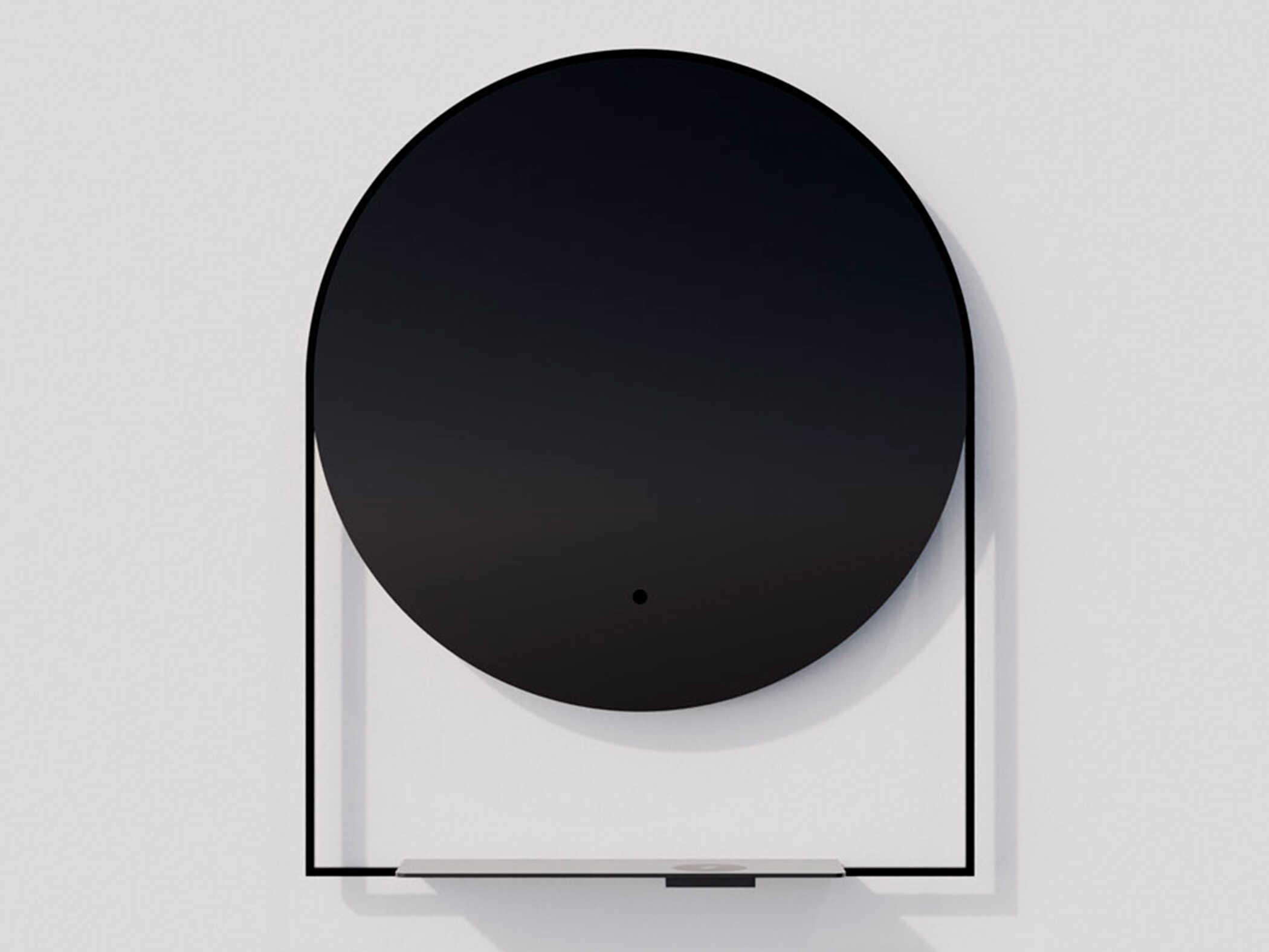 Oxygen by Quorum Cassiopea Black Round Wall Mirror