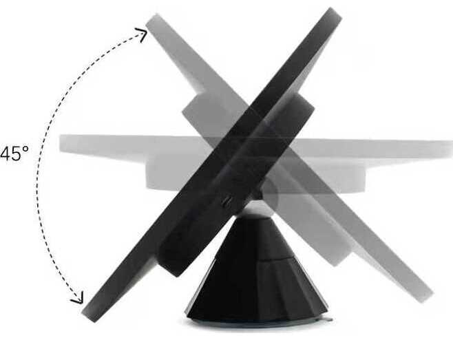 Oxygen by Quorum Solo Black Round Make-Up Mirror