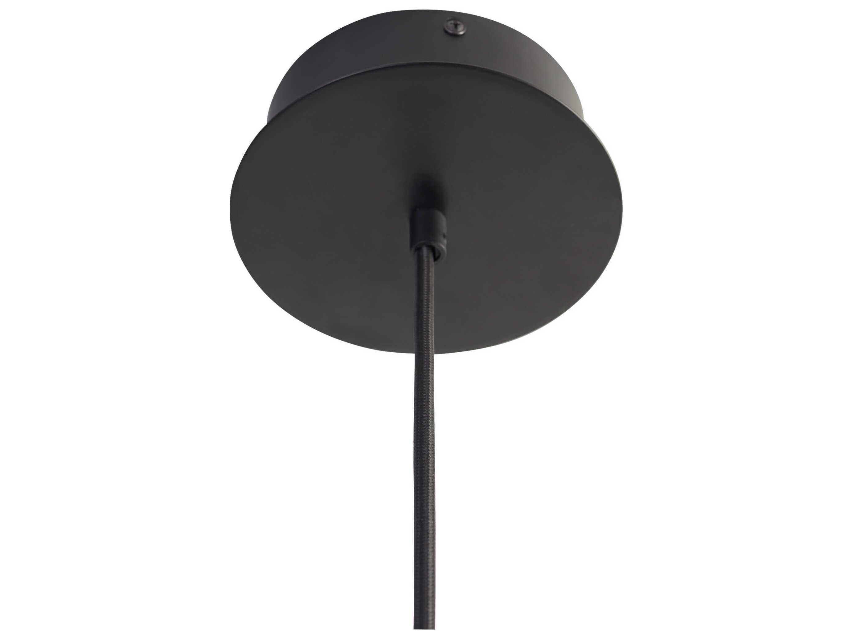 Oxygen by Quorum Lucci 1-Light Black Industrial Brass Dome Pendant
