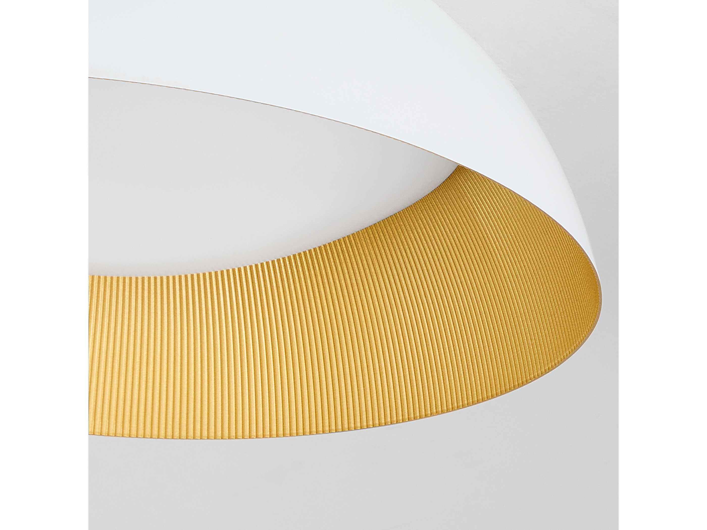 Oxygen by Quorum Lucci 1-Light White Industrial Brass Dome Flush Mount