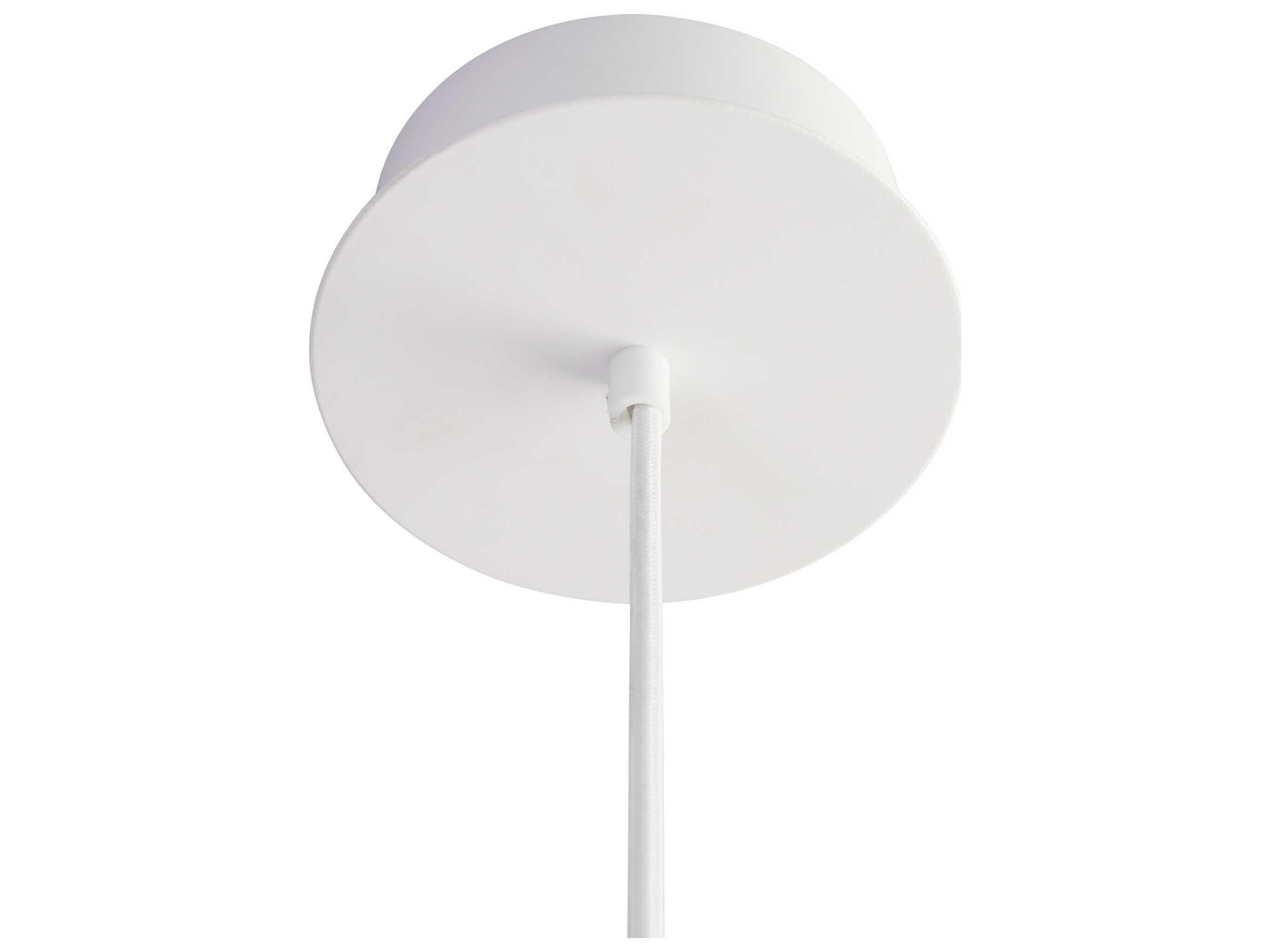 Oxygen by Quorum Lucci 1-Light White Industrial Brass Dome Pendant