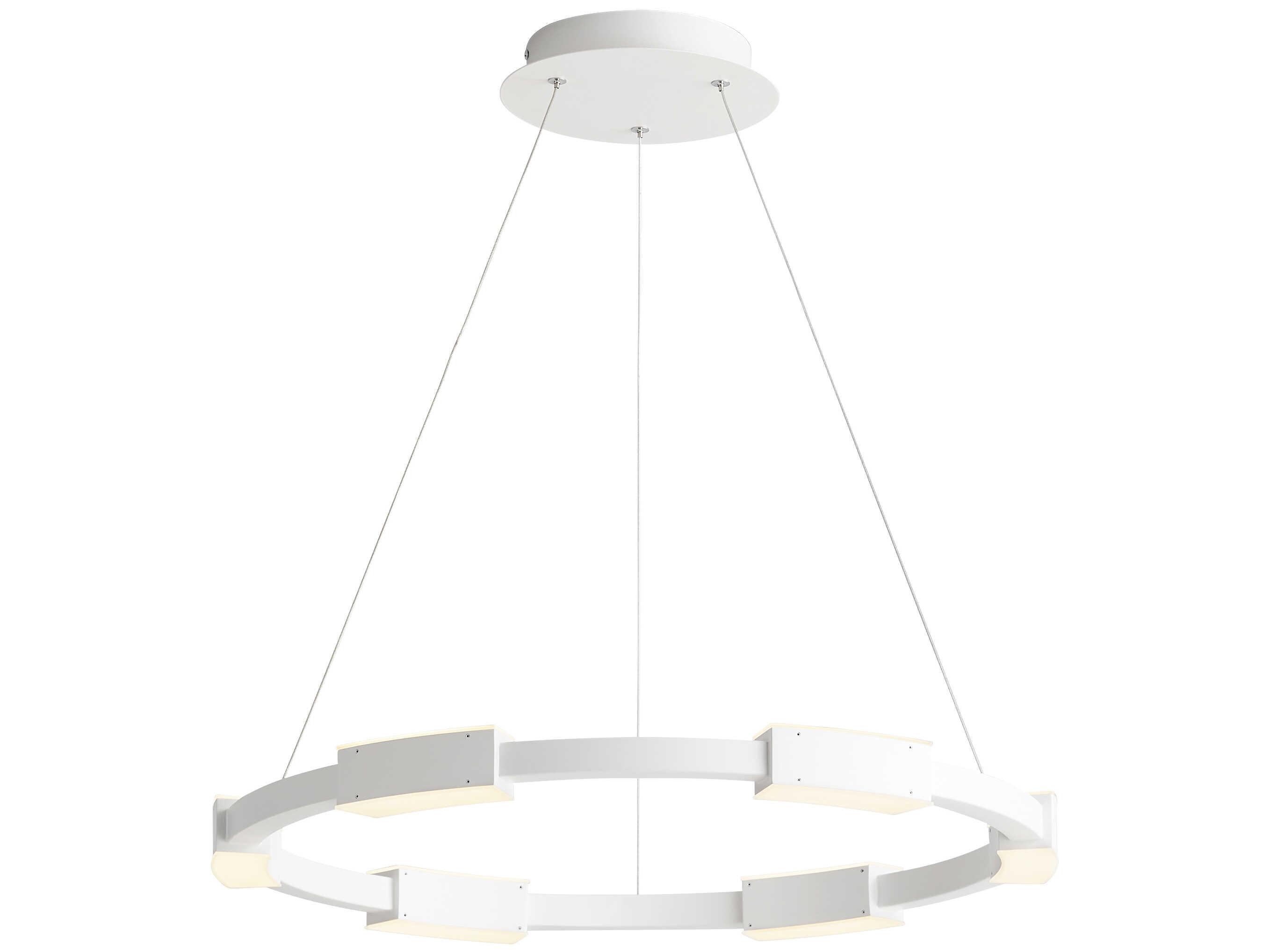 Oxygen by Quorum Dieter 6-Light White Round Pendant