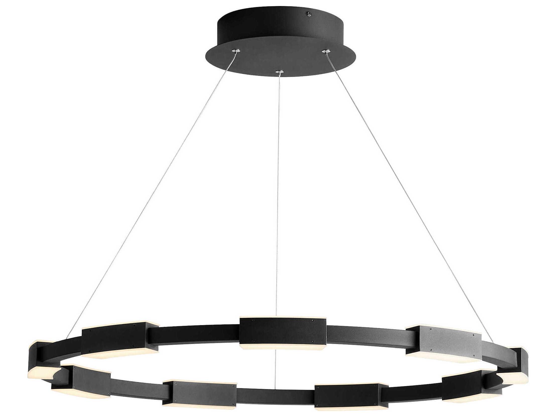 Oxygen by Quorum Dieter 9-Light Black Round Pendant