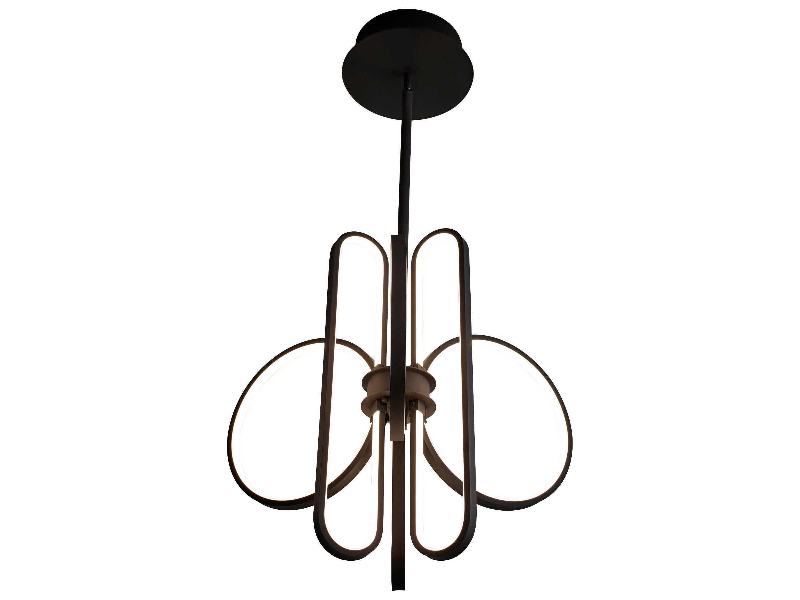 Oxygen by Quorum Lupe 6-Light Black Chandelier