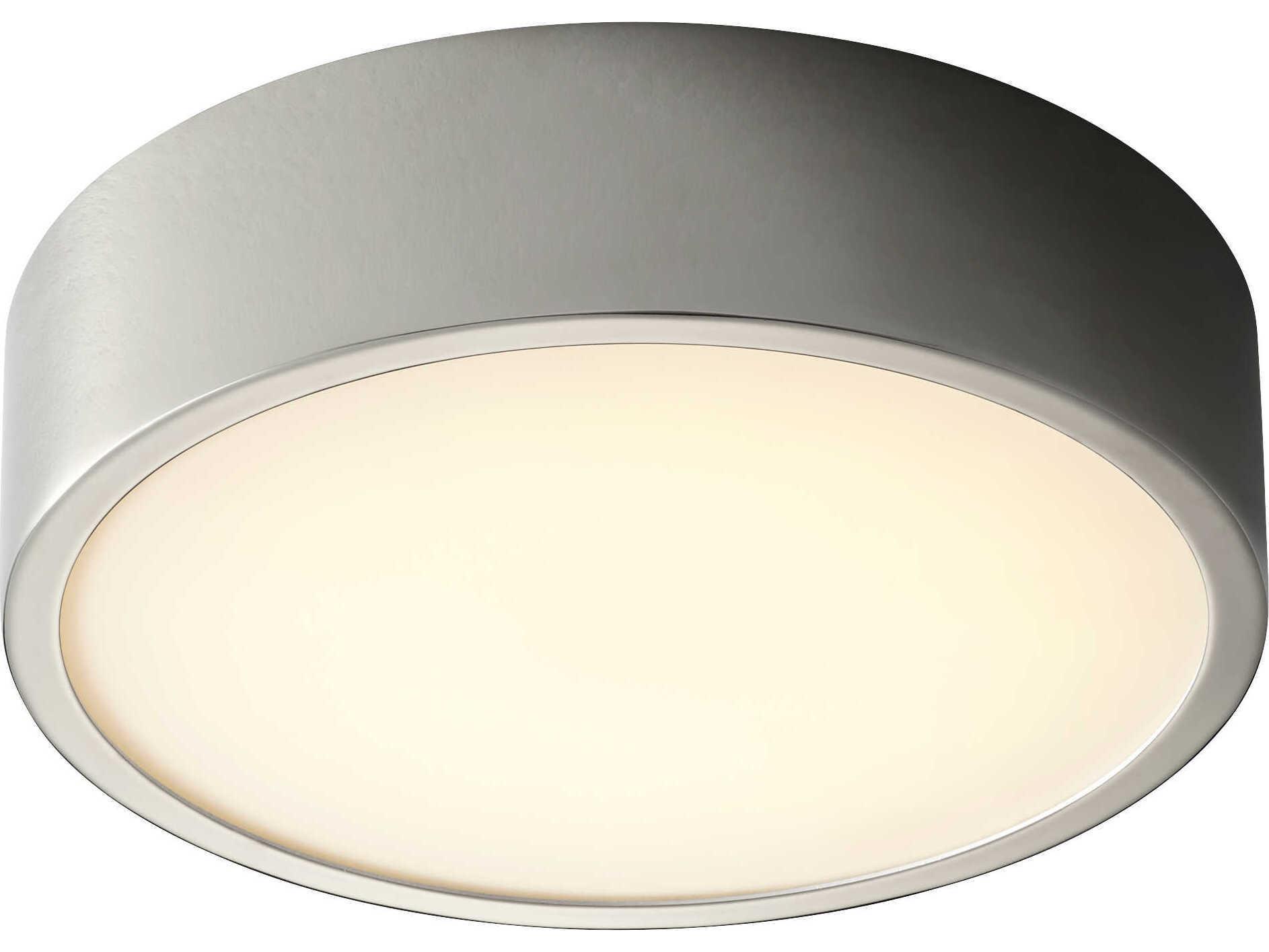 Oxygen by Quorum Peepers 1-Light Polished Nickel Round Flush Mount