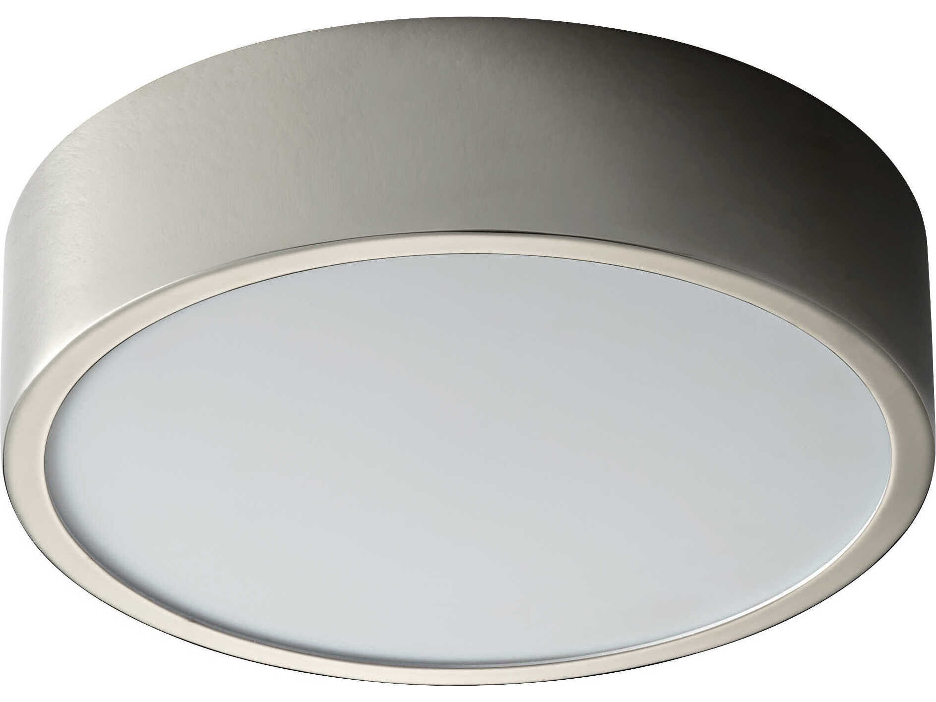 Oxygen by Quorum Peepers 1-Light Polished Nickel Round Flush Mount