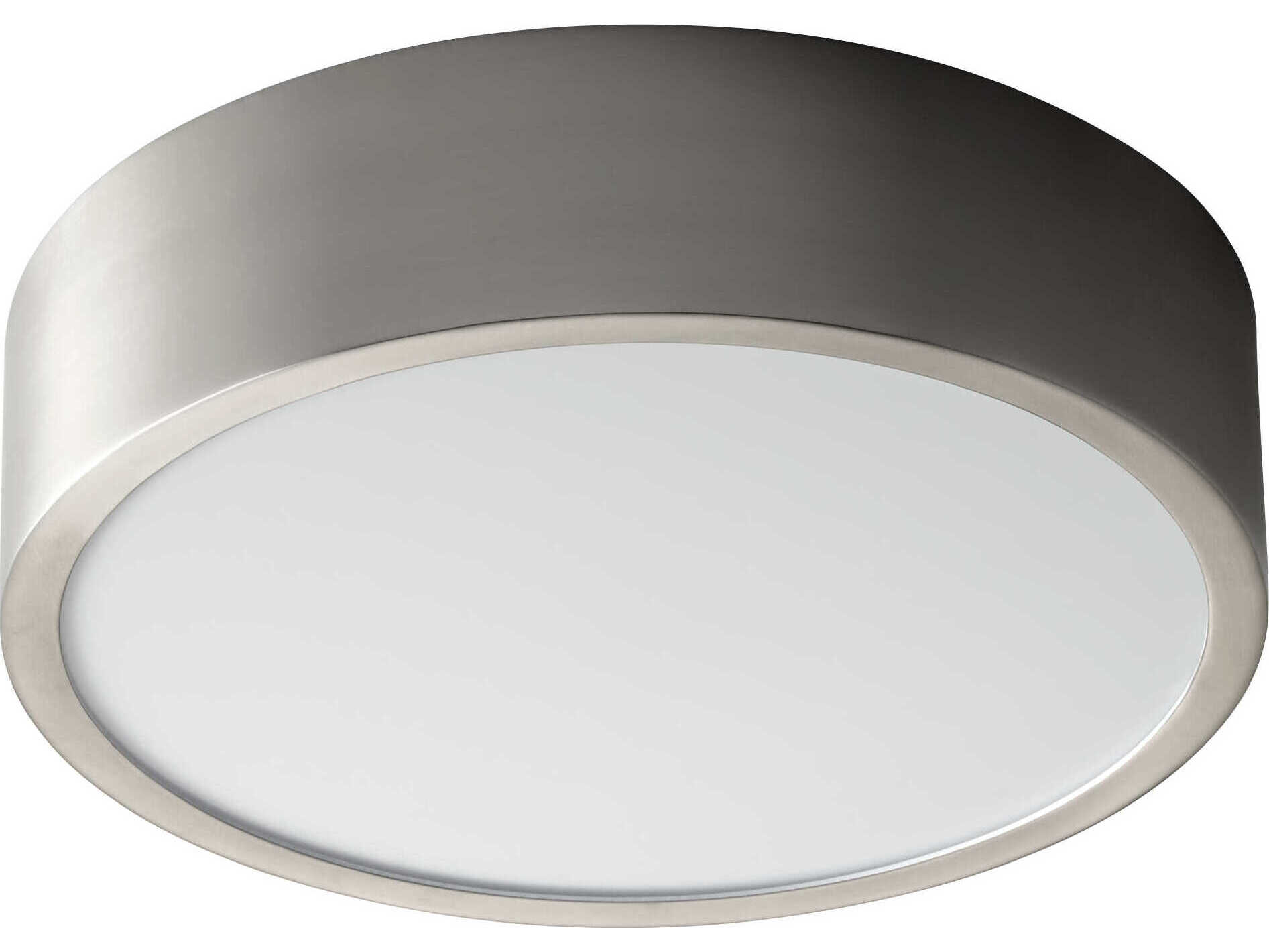 Oxygen by Quorum Peepers 1-Light Satin Nickel Round Flush Mount