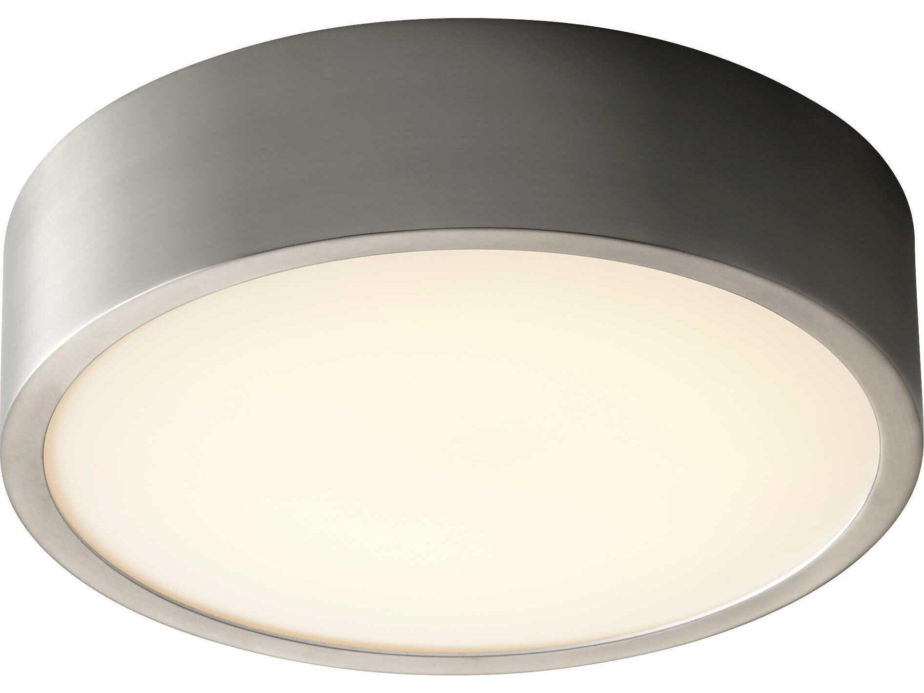 Oxygen by Quorum Peepers 1-Light Satin Nickel Round Flush Mount