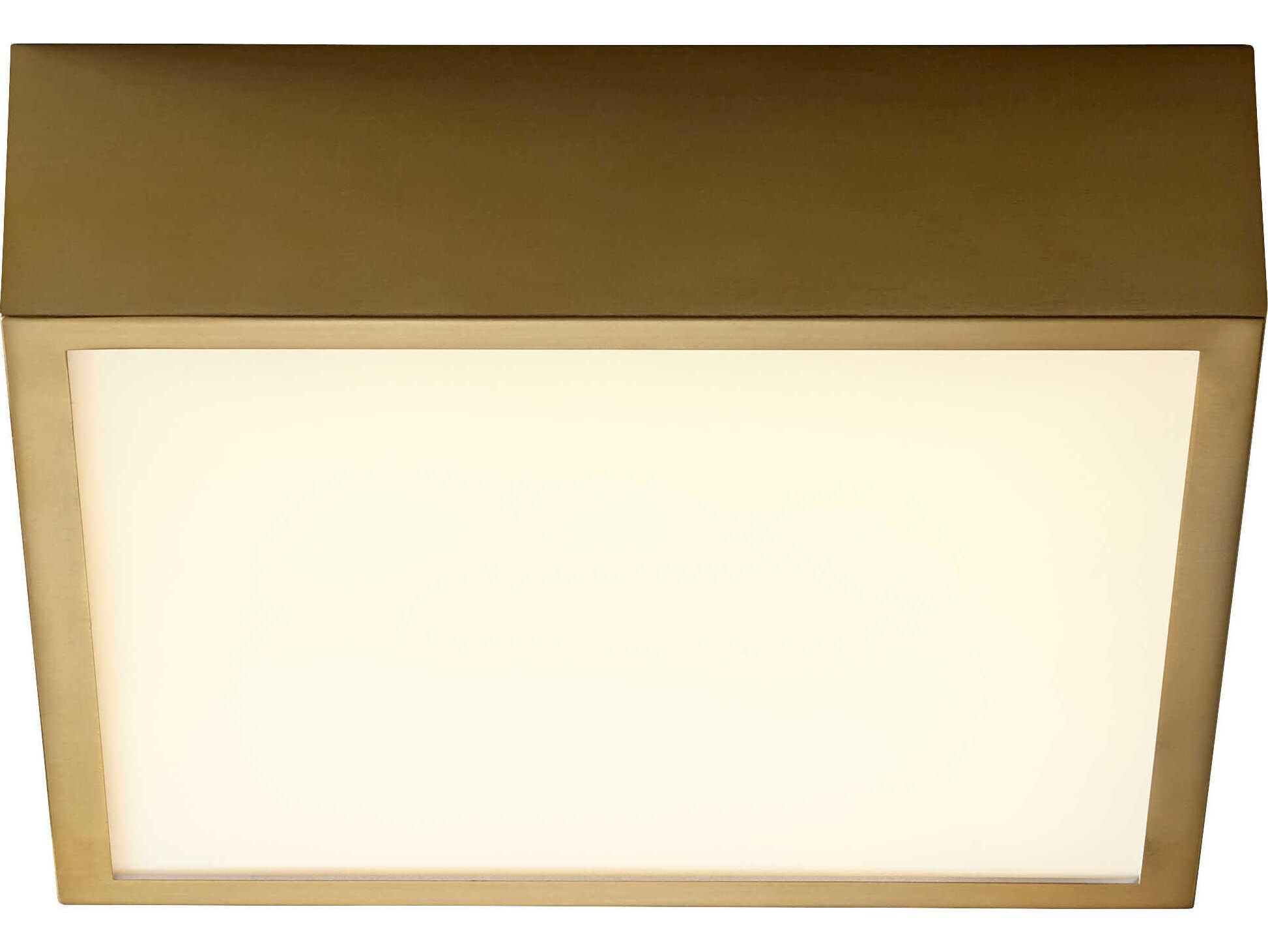 Oxygen by Quorum Pyxis 1-Light Aged Brass Flush Mount